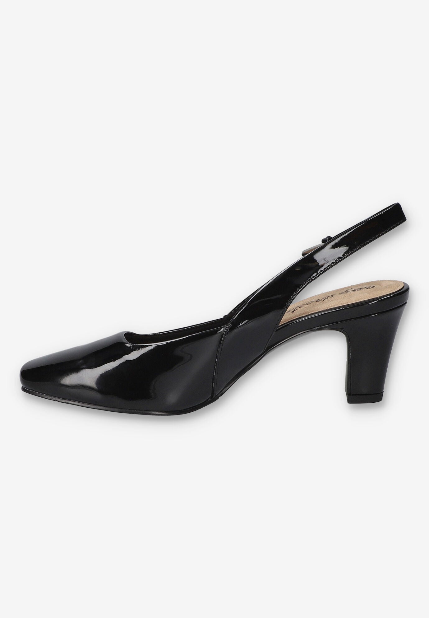 Ritsa Square Toe Slingback Pump, BLACK PATENT, alternate image number 4