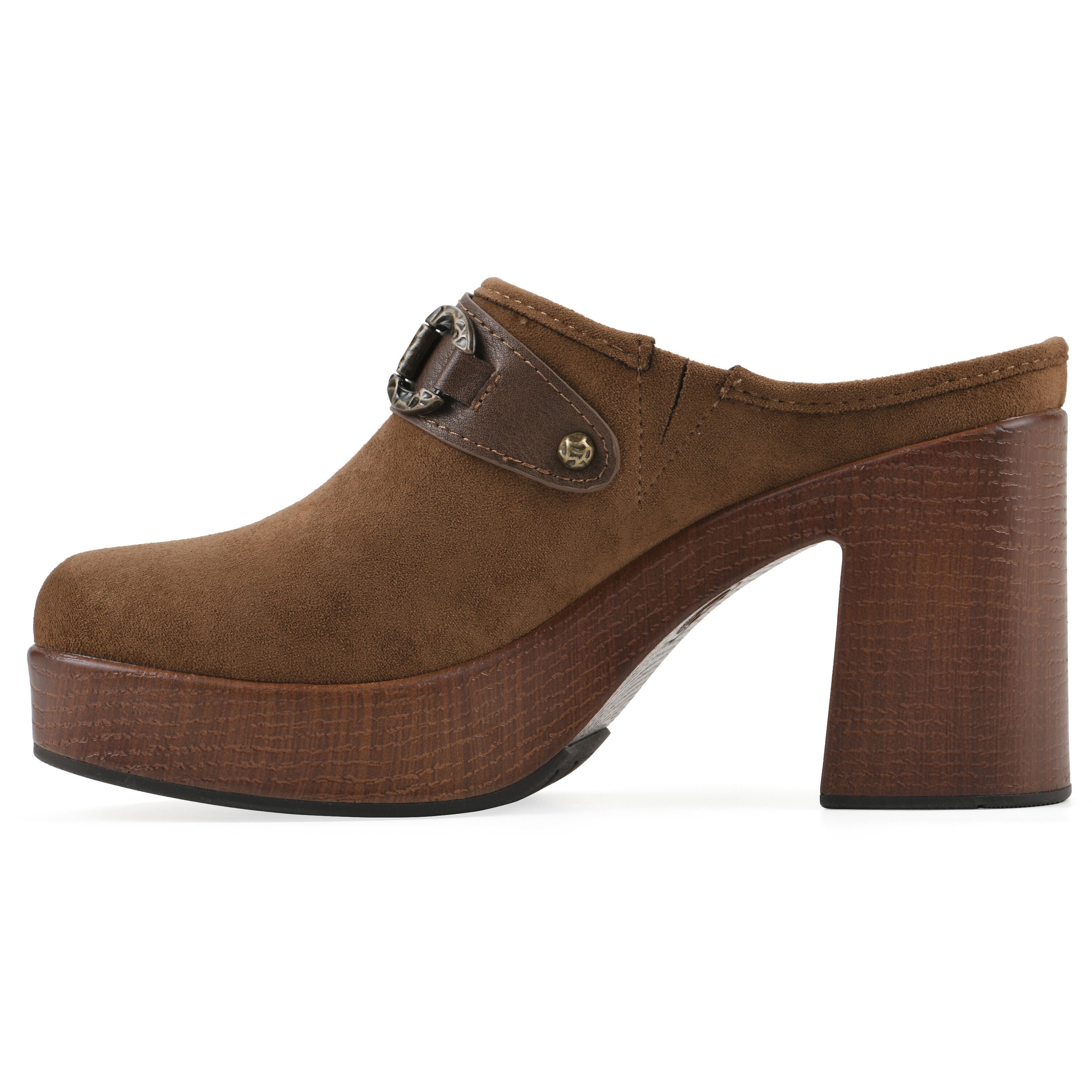 Barleys Platform Heel Clog, MOCHA MULTI, alternate image number 3