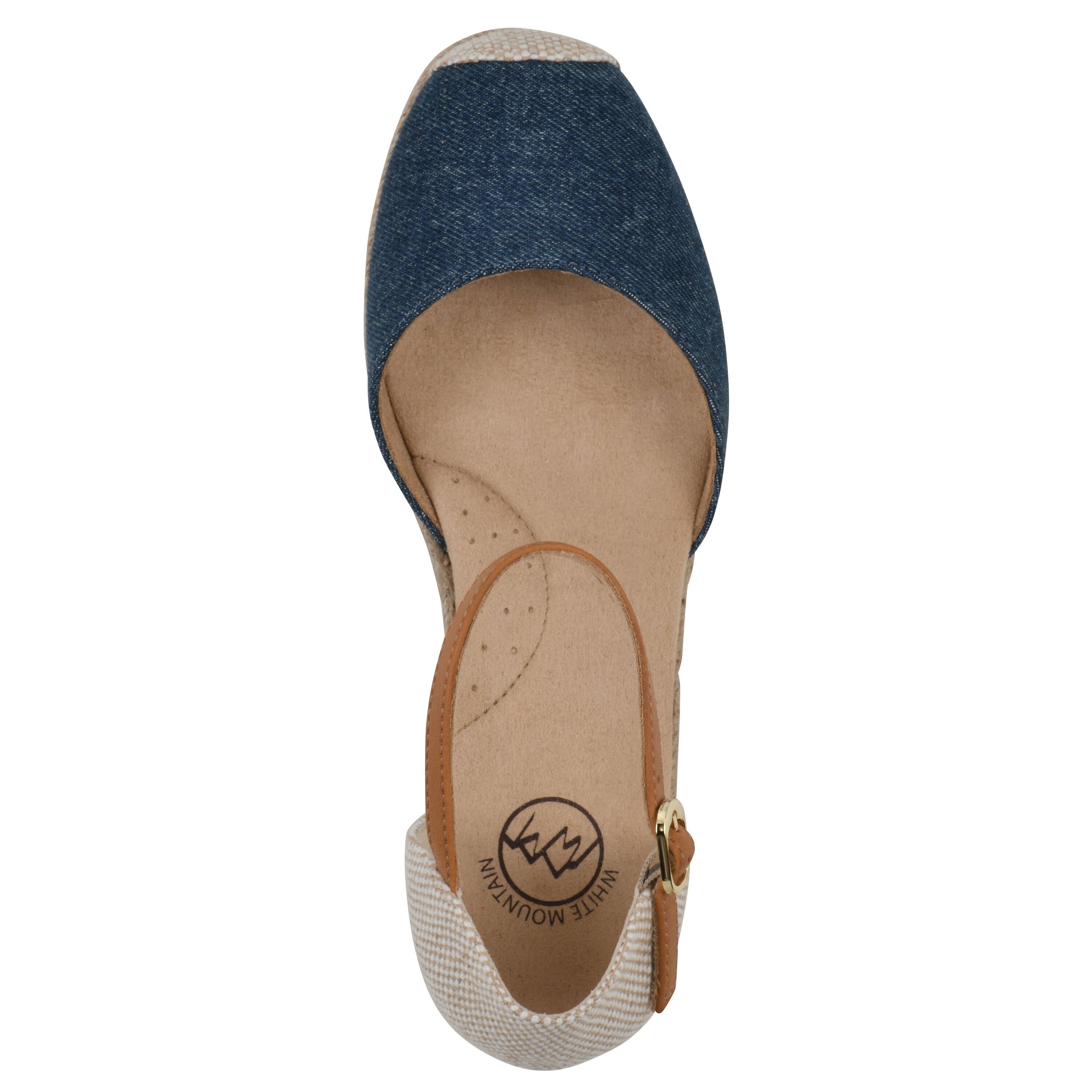 Maize Espadrille Wedge Sandal, DARK DENIM FABRIC, alternate image number 4