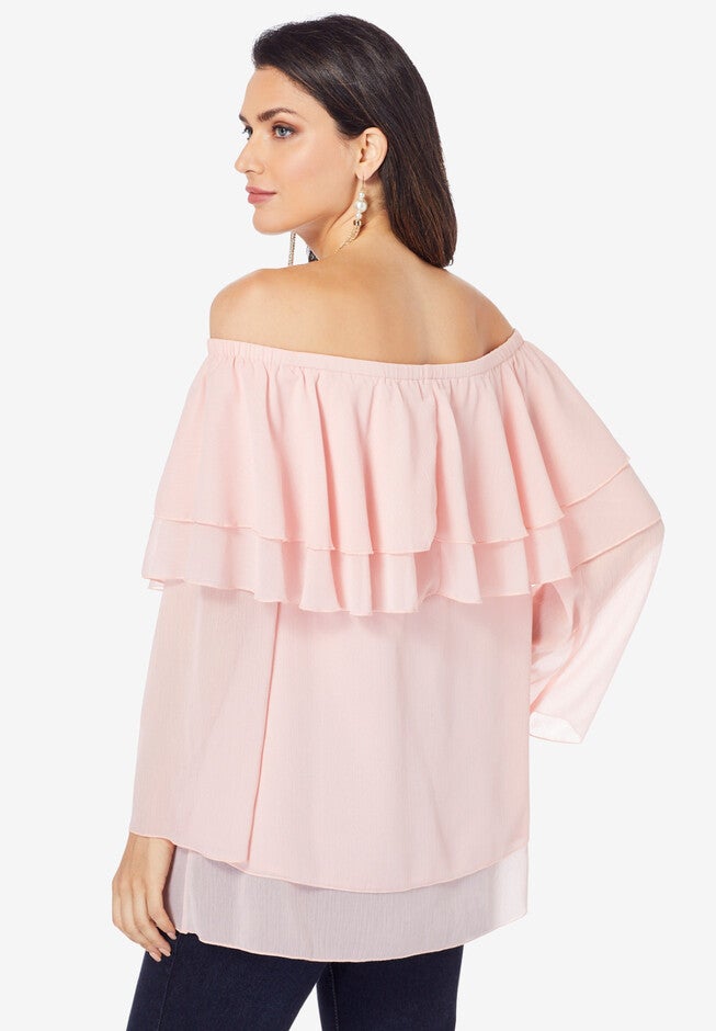 Flounce Off-The-Shoulder Top, , on-hover image number 1
