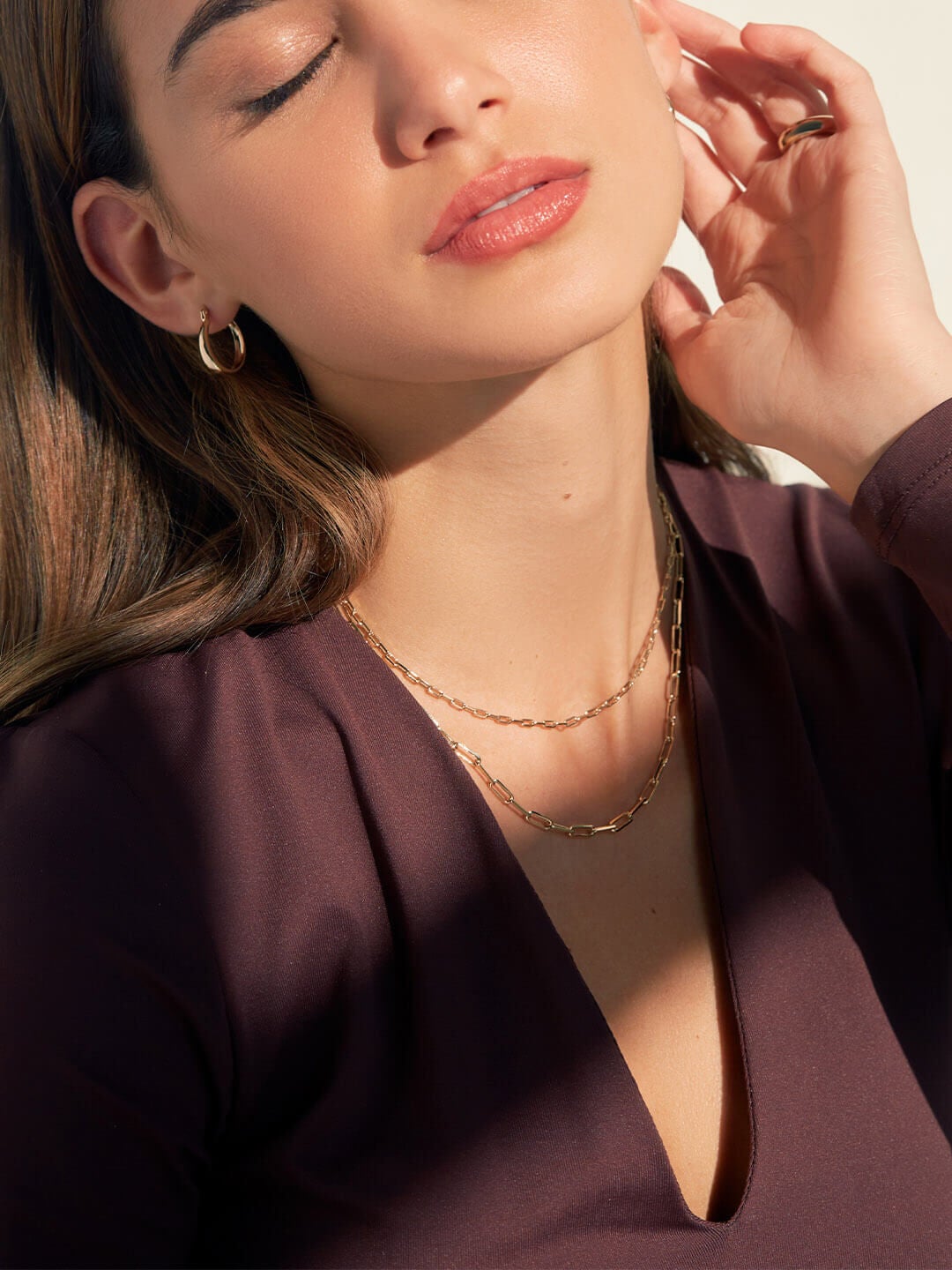 Laura Bold Link Chain Necklace, GOLD, alternate image number 5