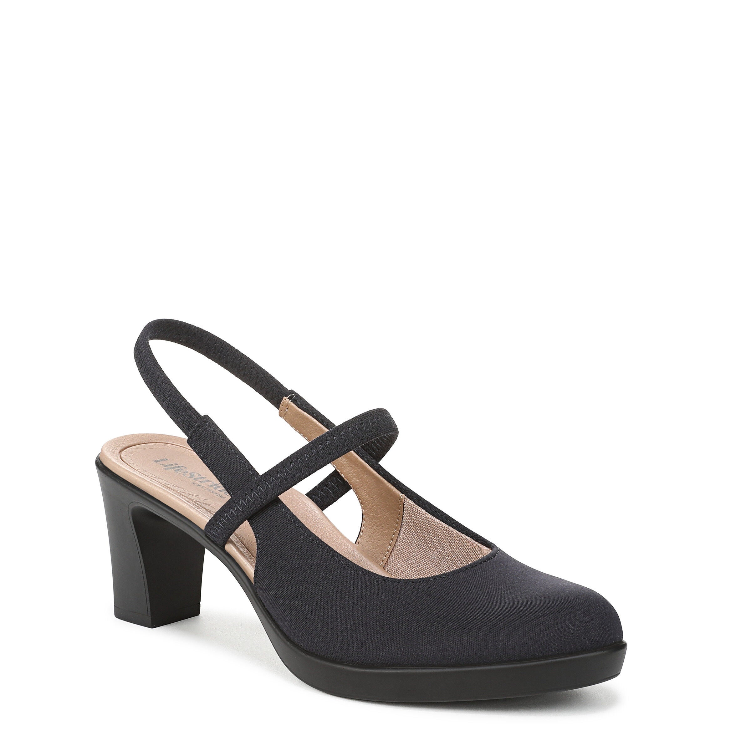 Evoke Slingback Pump, LUX NAVY FABRIC, hi-res image number 0