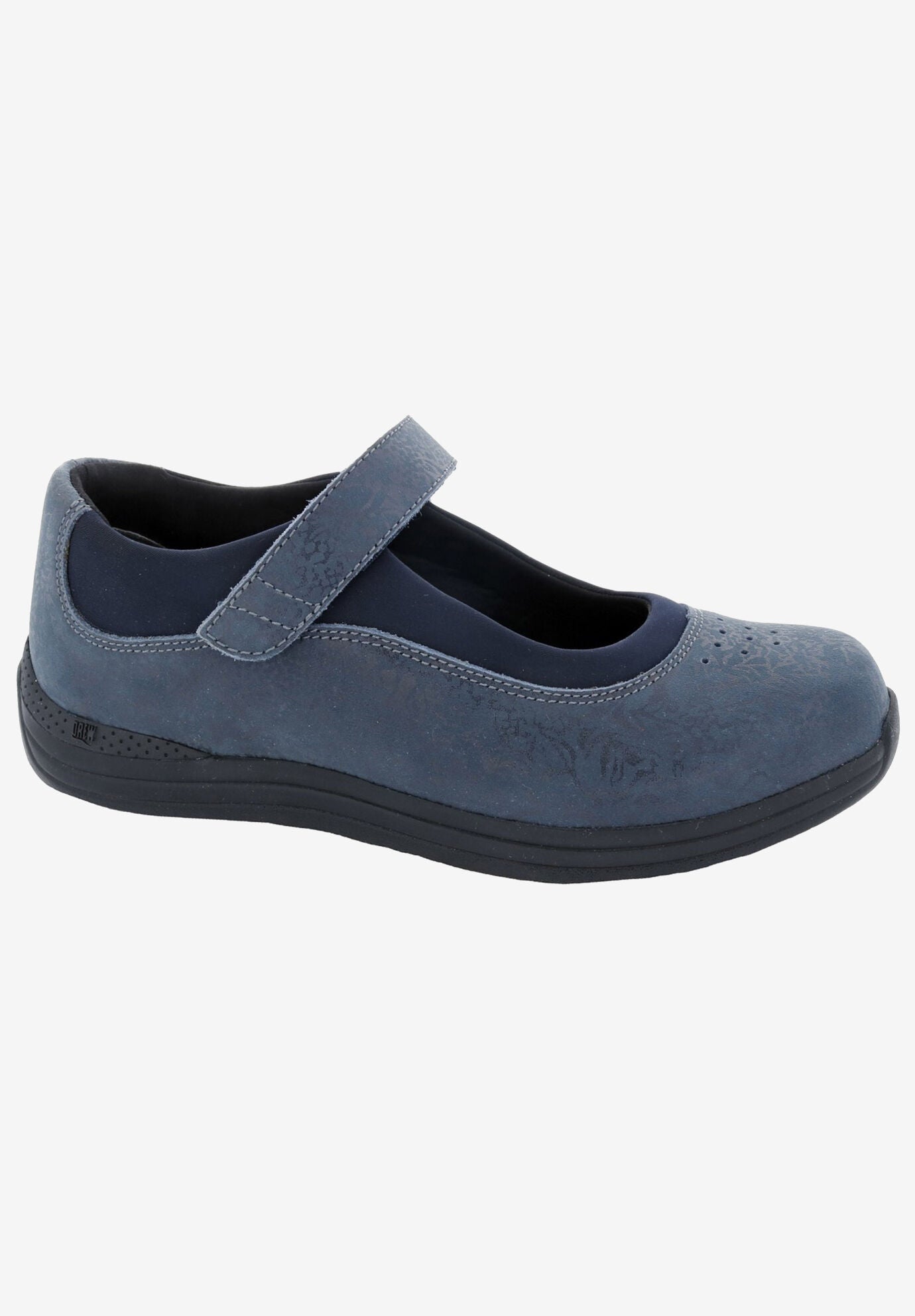 Rose Mary Jane Flat, NAVY FOIL LEATHER, hi-res image number 0