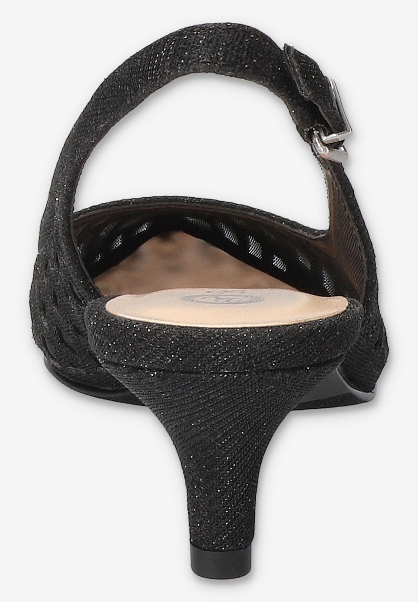 Noel Slingback Pump, BLACK GLITTER, on-hover image number 1