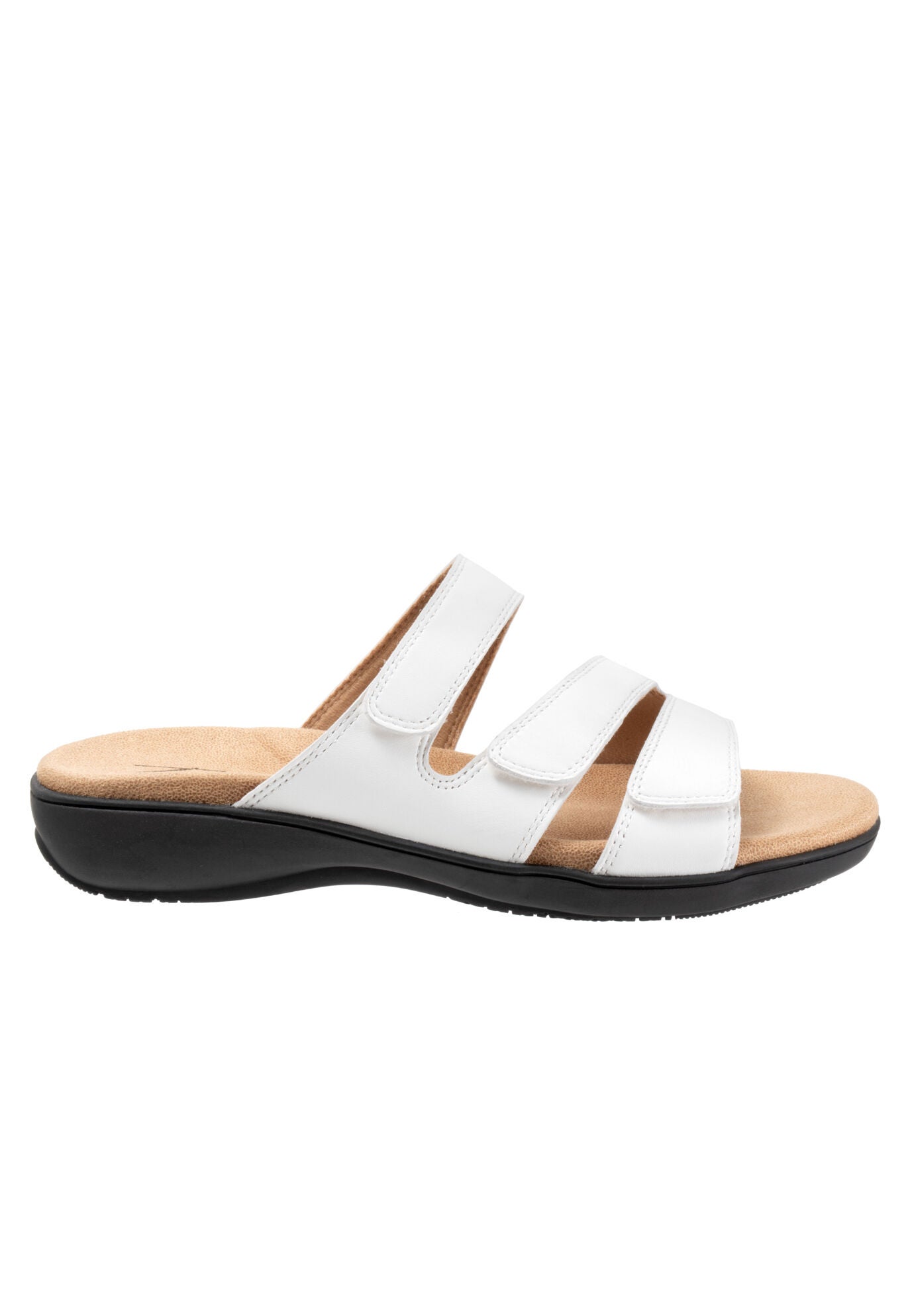 Rose Sandal with Adjustable Straps and Soft Footbed, Pewter Metallic