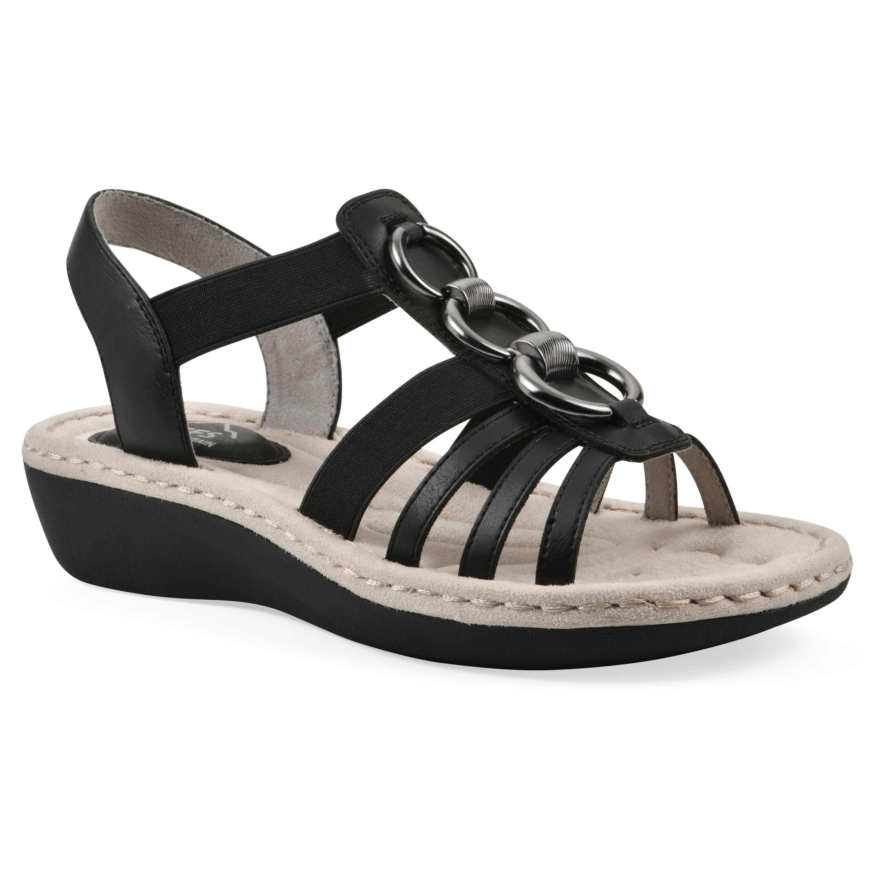 Caselyn Wedge Sandal, BLACK NUBUCK, hi-res image number 0