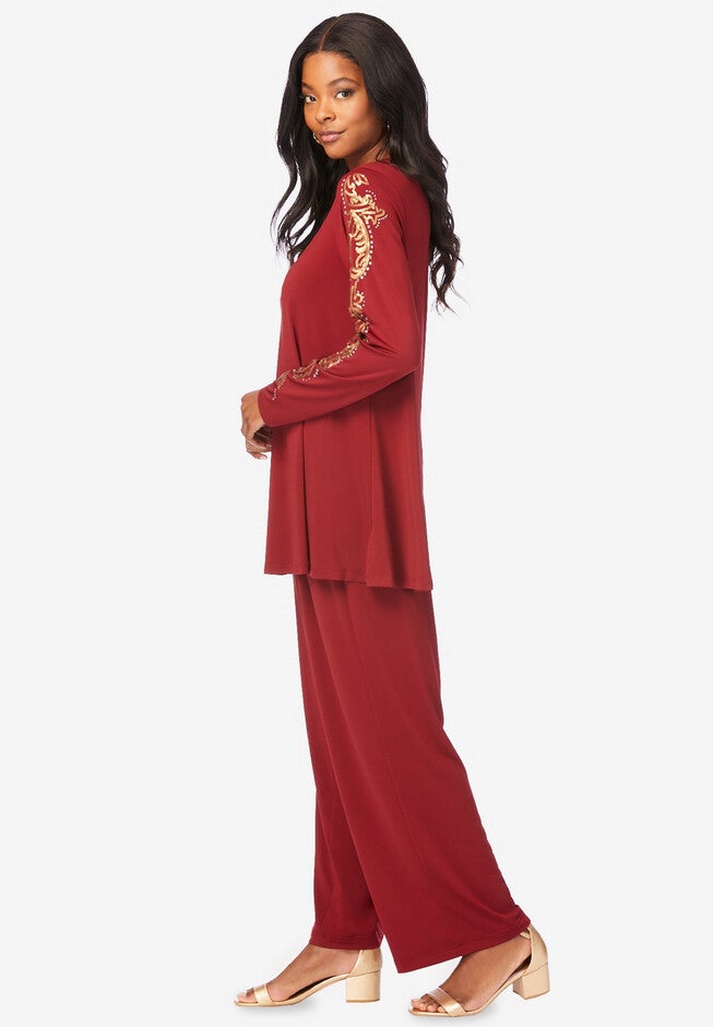 Embroidered Ultrasmooth® Pant Set, , alternate image number null