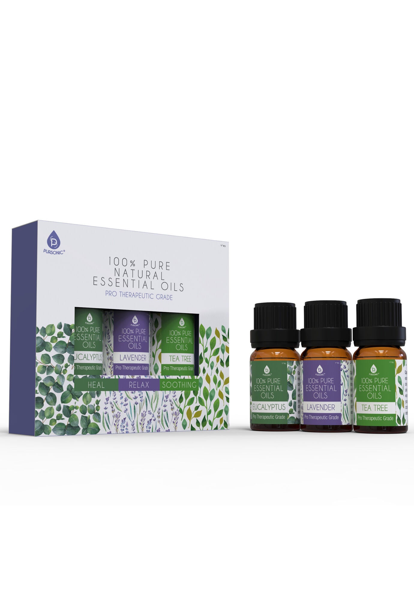 Pure Essential Aromatherapy Oils Gift Set, LAVENDER EUCALYPTUS TEA TREE, hi-res image number 0