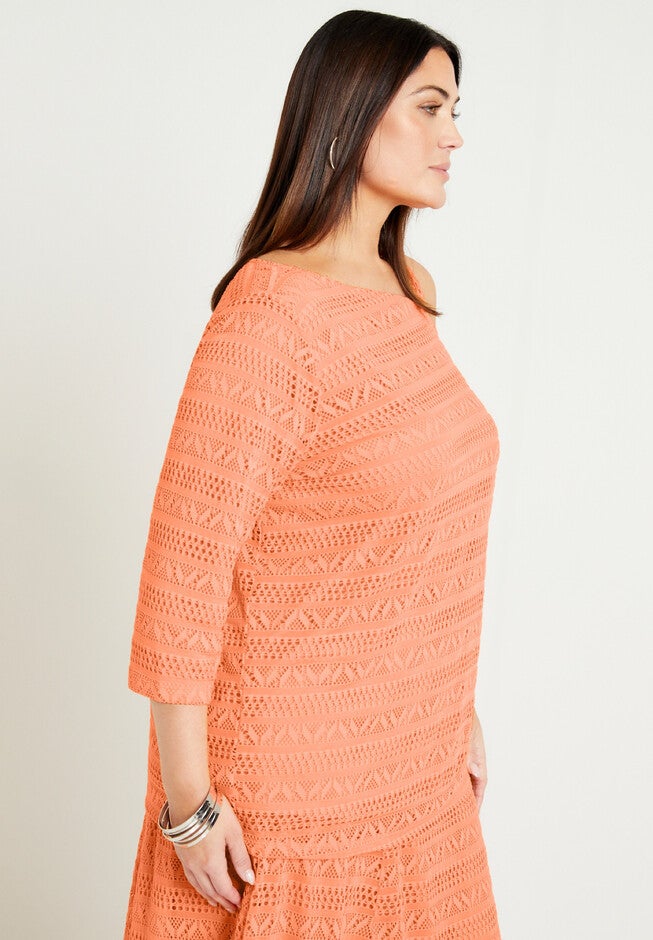 Cold Shoulder Lace Top, , alternate image number null