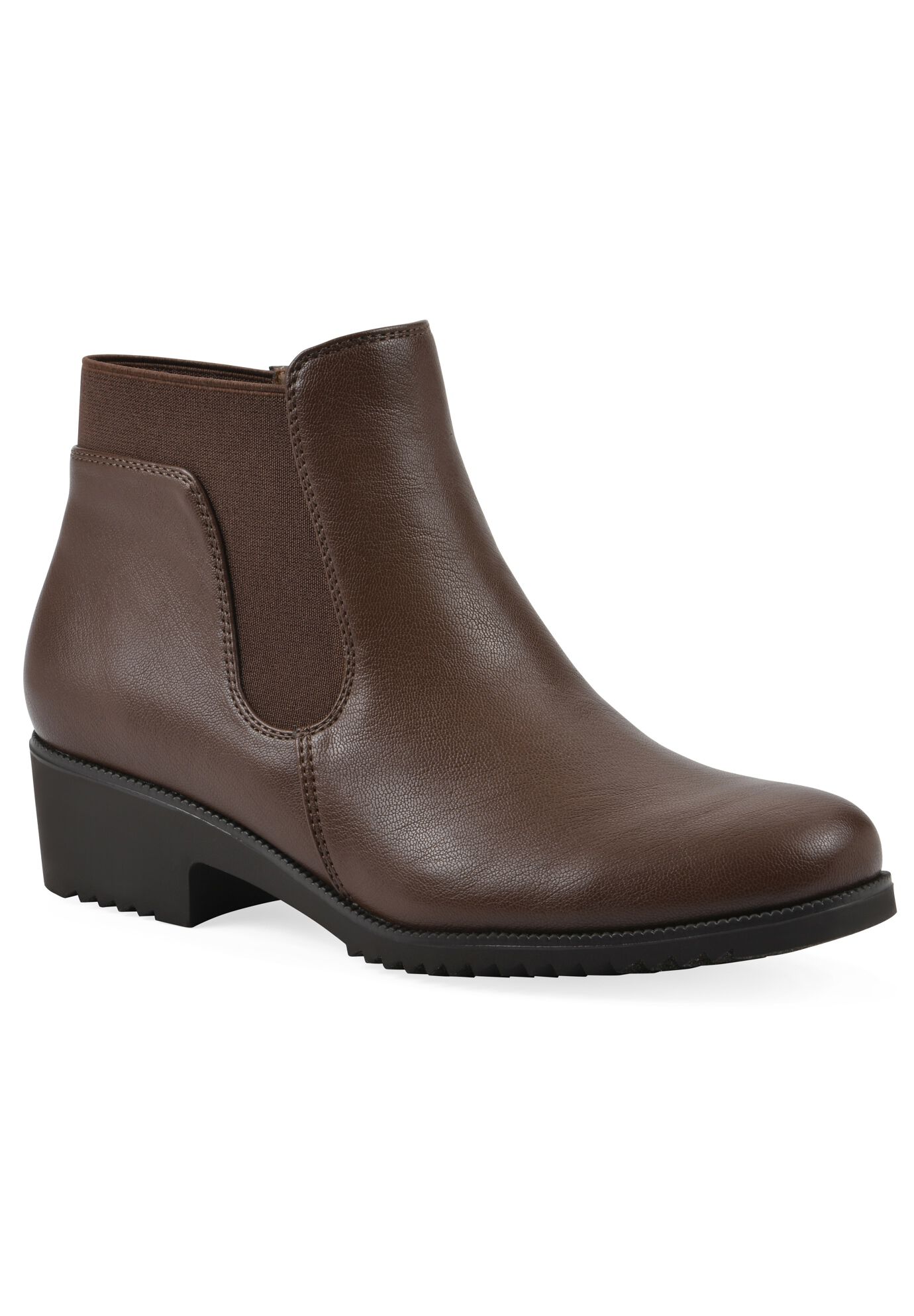 Durable Ankle Bootie, BROWN SMOOTH, hi-res image number 0