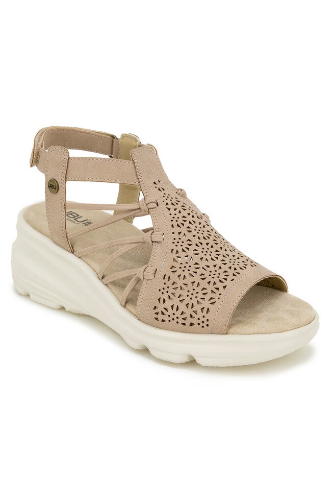 Water Lily Wedge Sandal, NUDE, hi-res image number null