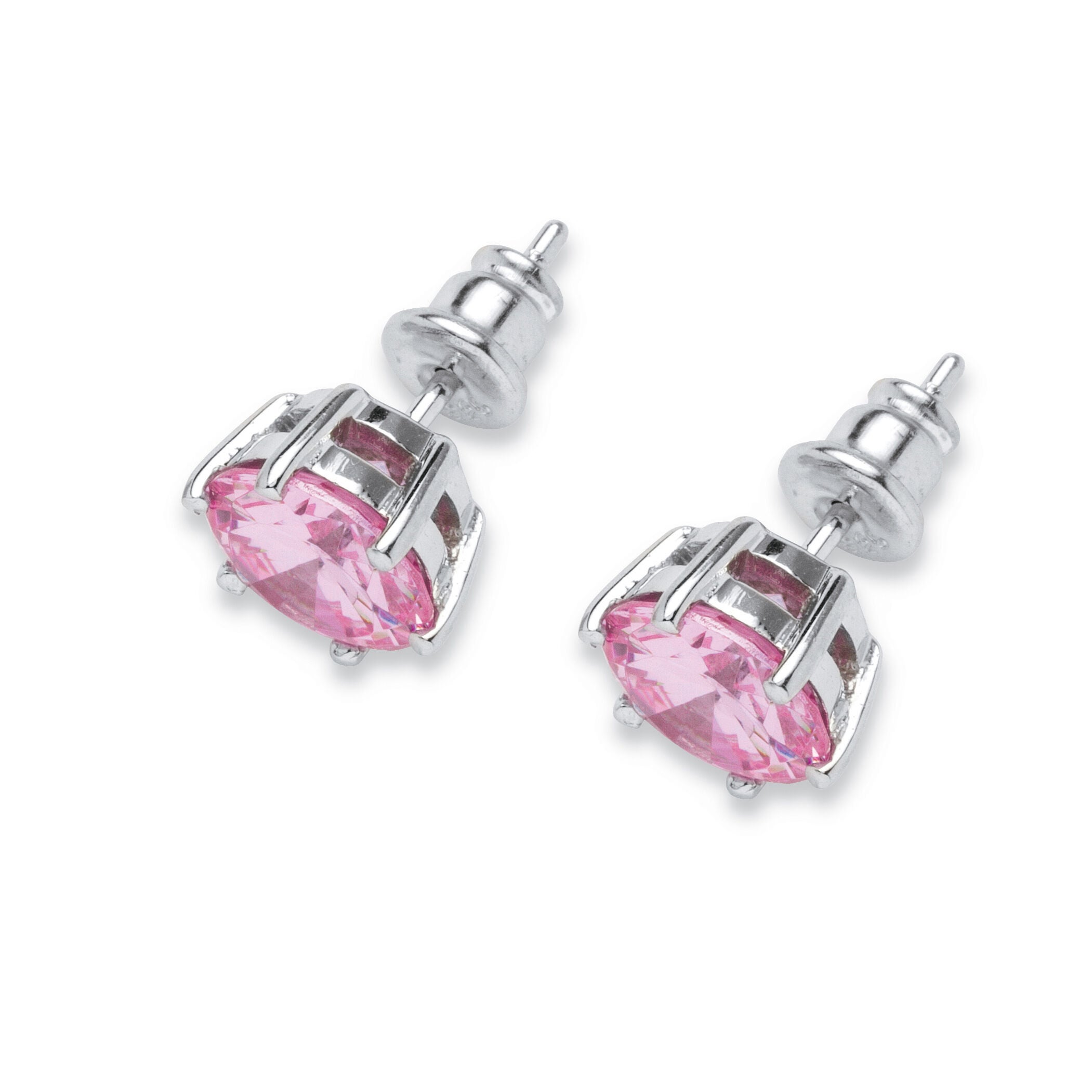 Birthstone .925 Sterling Silver Stud Earrings, NOVEMBER, alternate image number 2