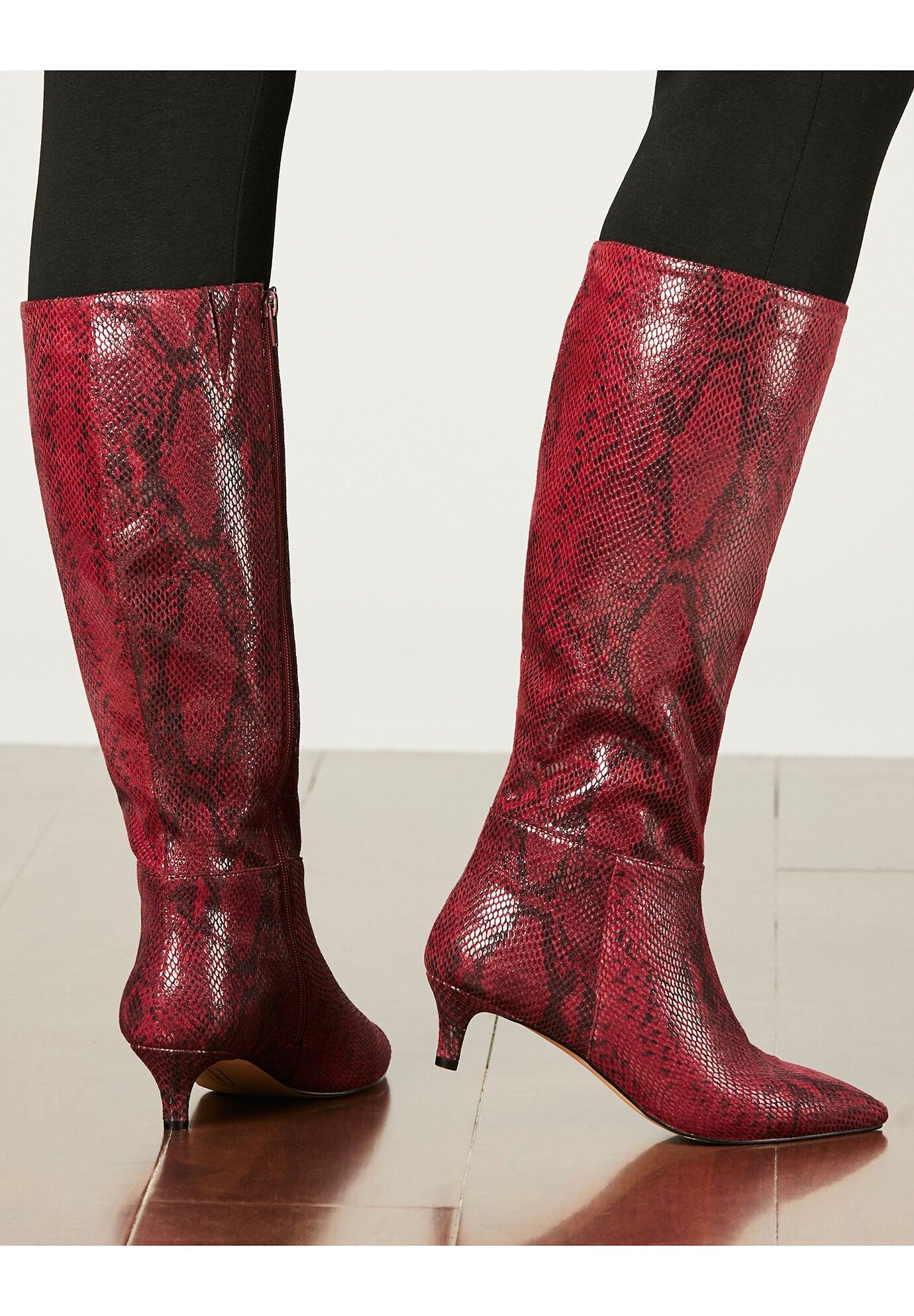 Snakeskin boots wide calf 2025