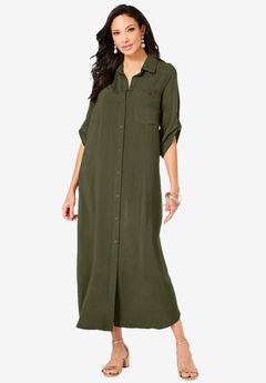 Collared Button Front Dress