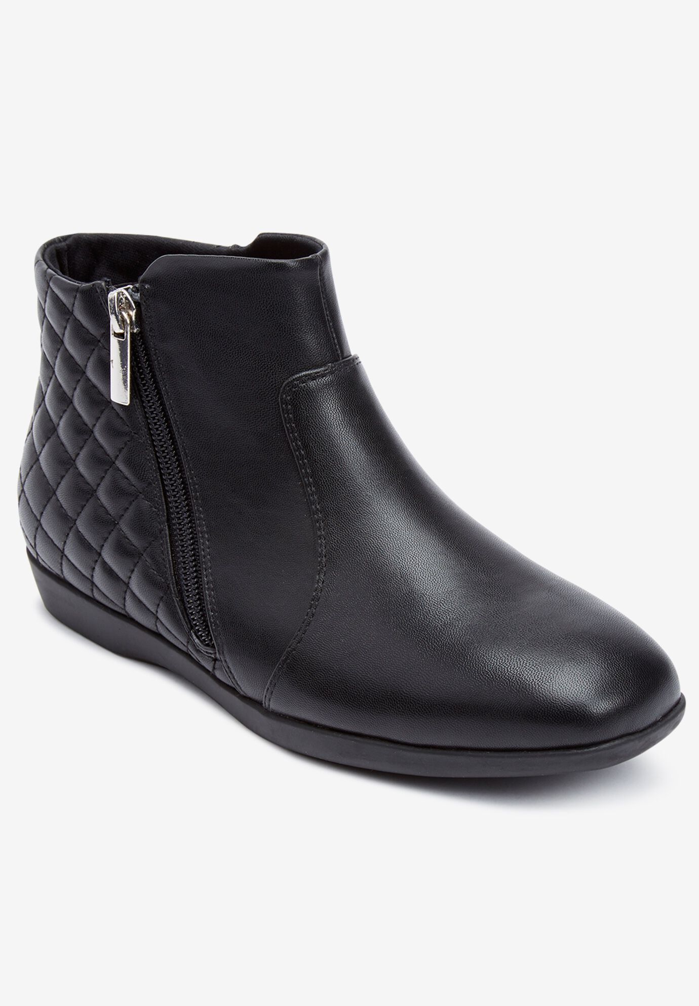 Ceil Bootie with Zipper Comfortable Non Slip Black Catherines