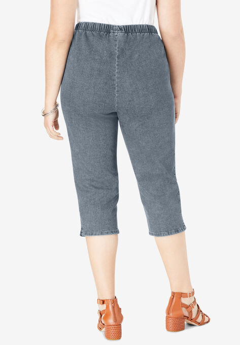 Pull-On Stretch Capri Jean, , on-hover image number null