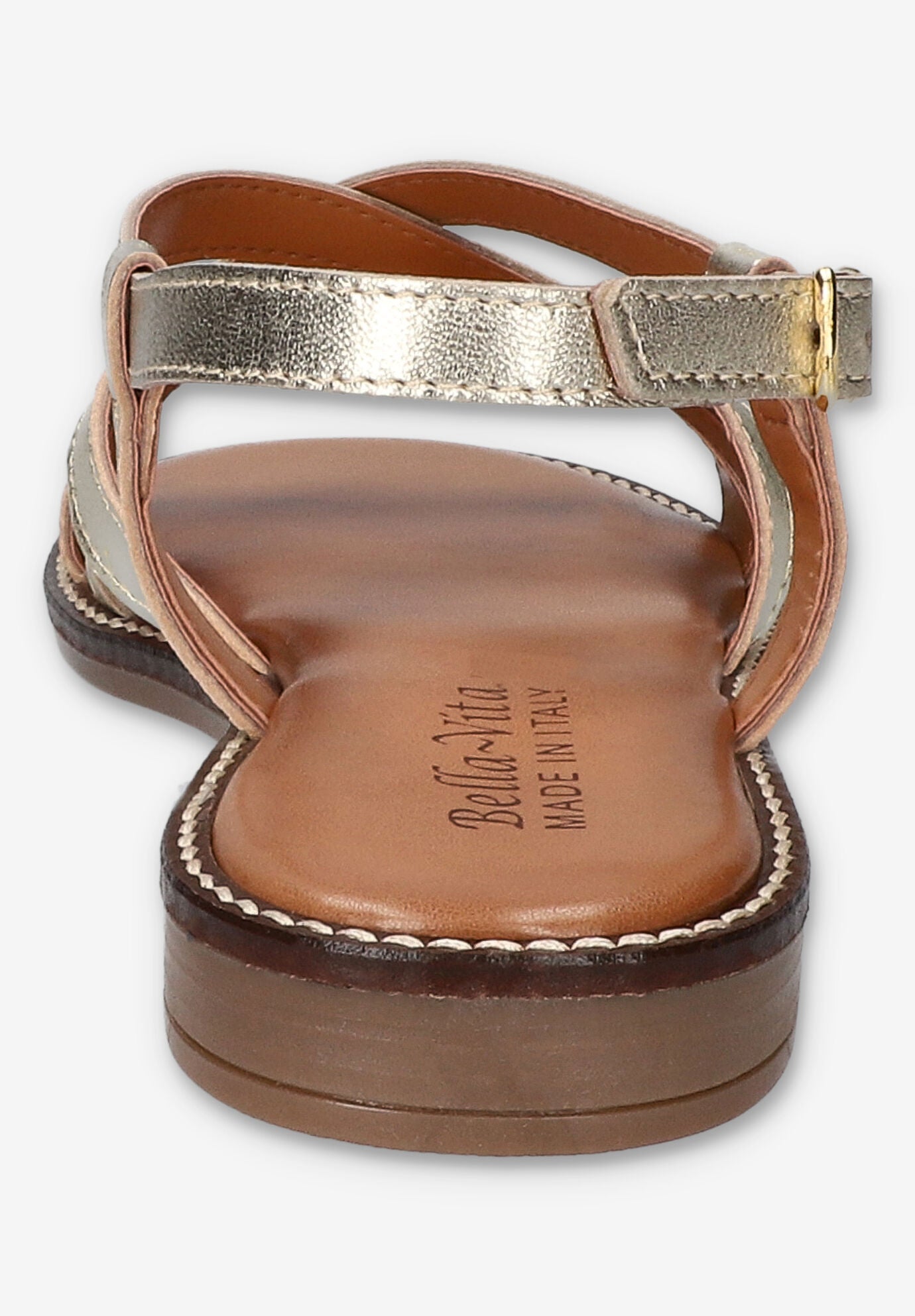 Tya-Italy Flat Sandal, CHAMPAGNE LEATHER, alternate image number 3