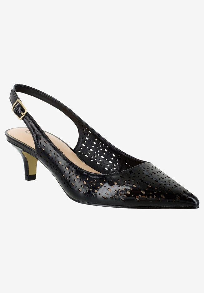 Sybil II Slingback   , BLACK PATENT, hi-res image number 0