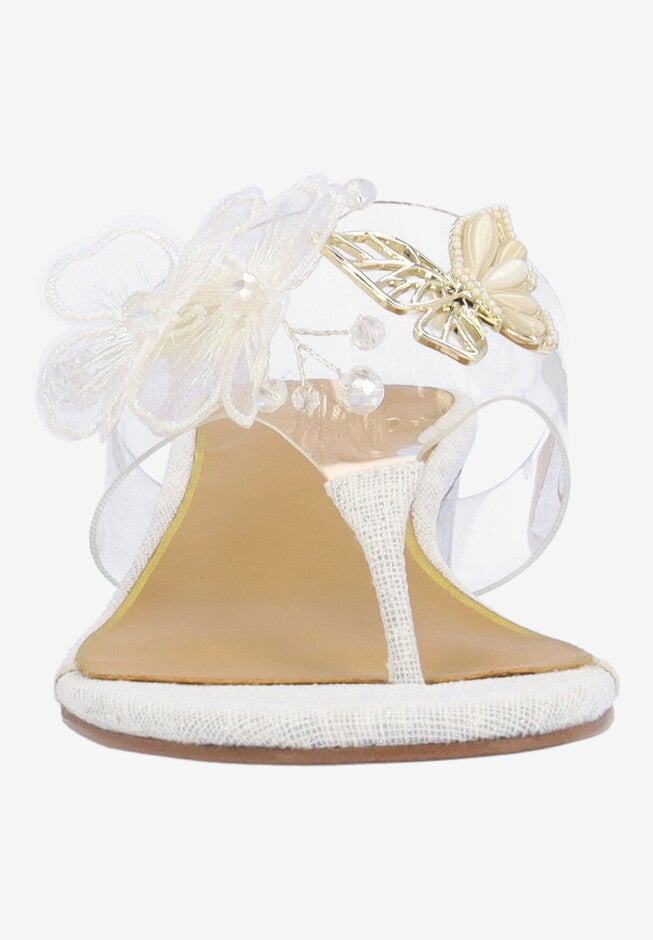 Flowerfly Thong Sandal, CLEAR WHITE GOLD, alternate image number null