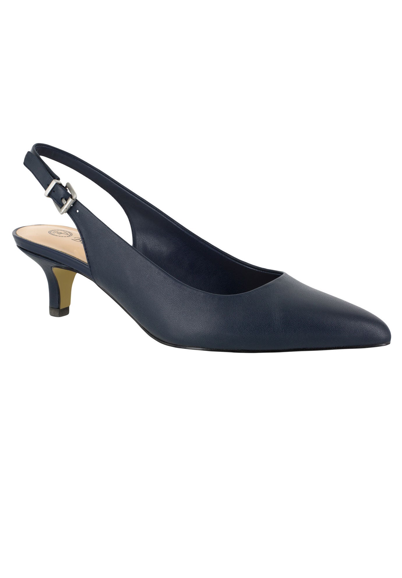 Scarlett Slingback Pumps by Bella Vita&reg;, NAVY LEATHER, hi-res image number 0