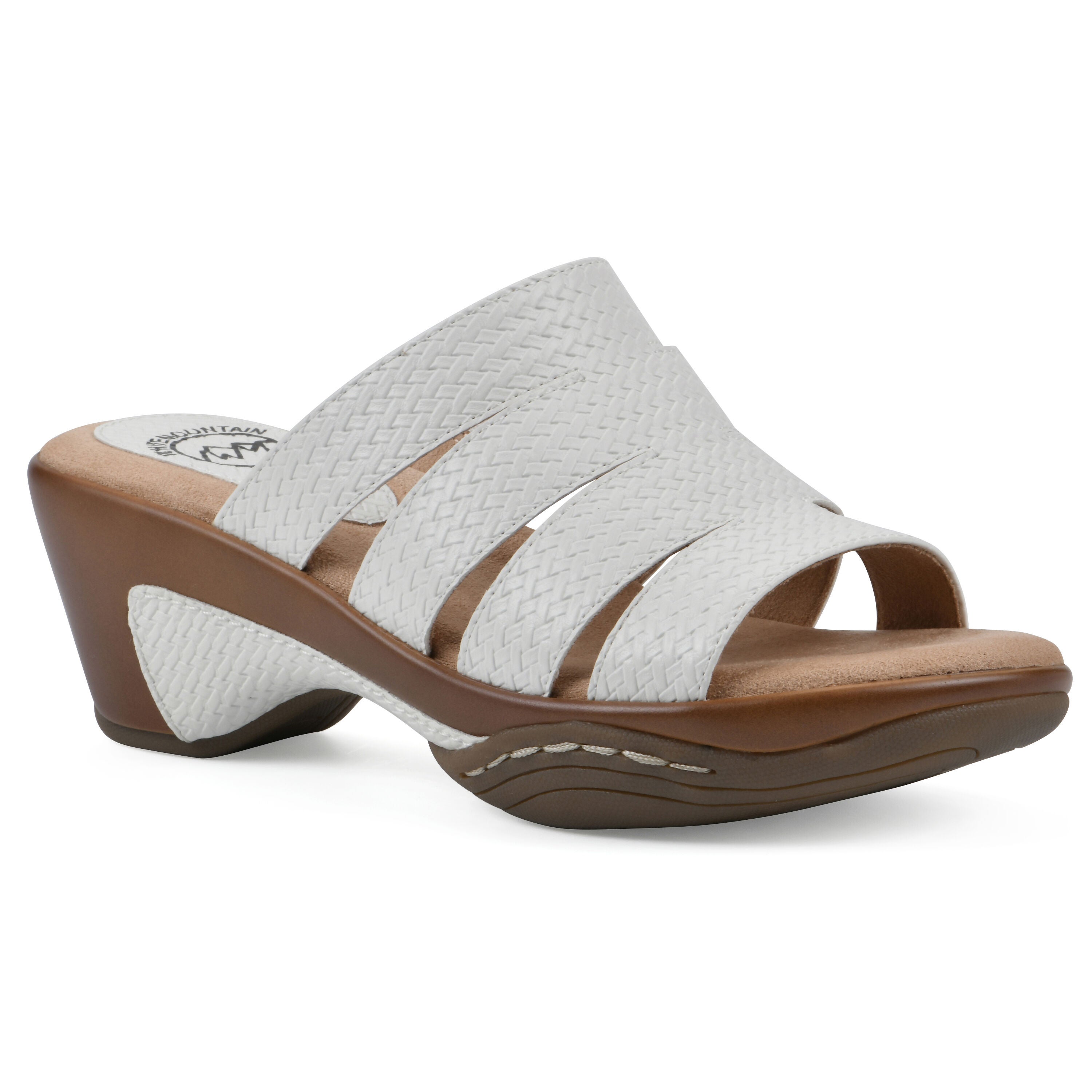 Valora Slip On Clog, WHITE WOVEN, hi-res image number 0
