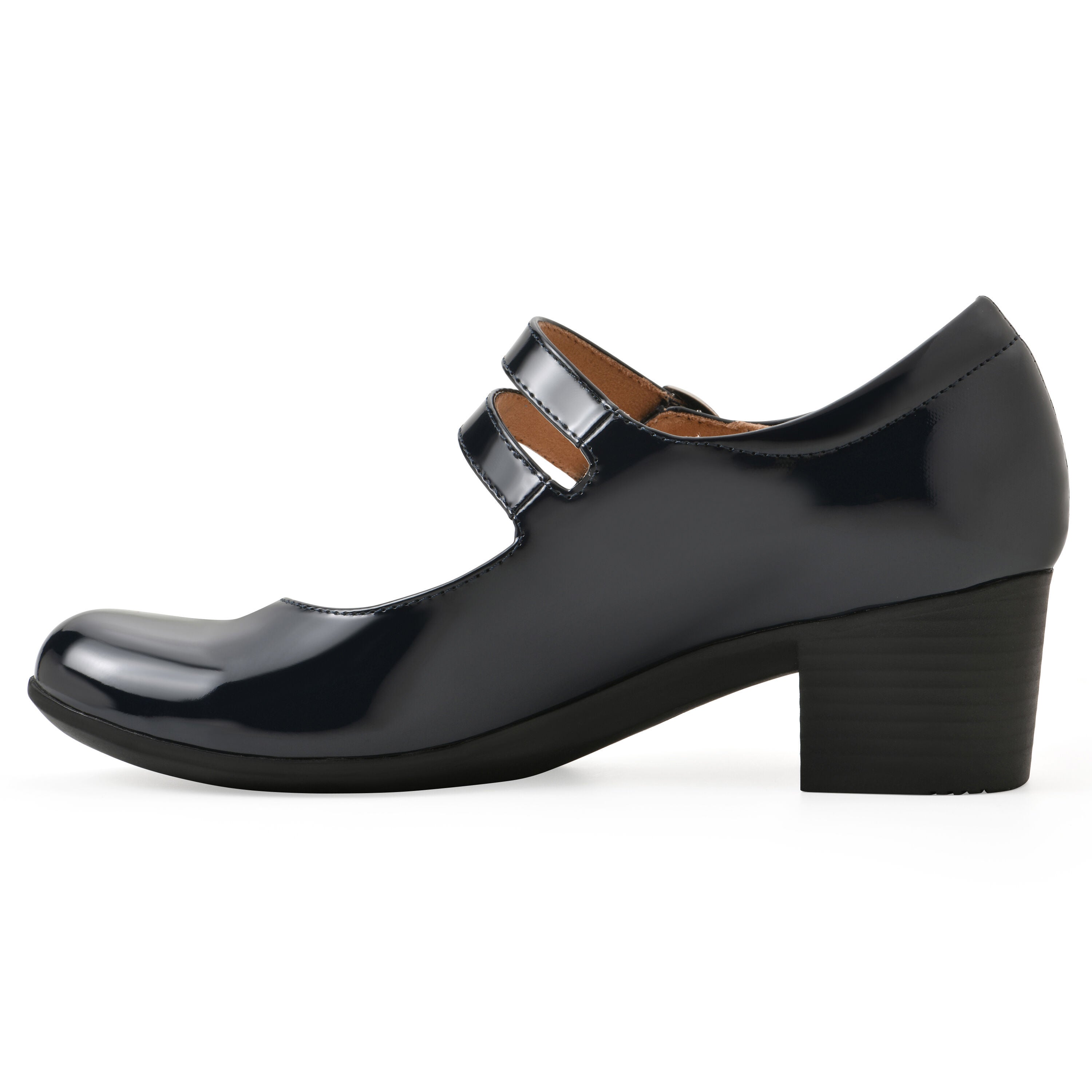 Tristin Block Heel Pump, NAVY, alternate image number 3
