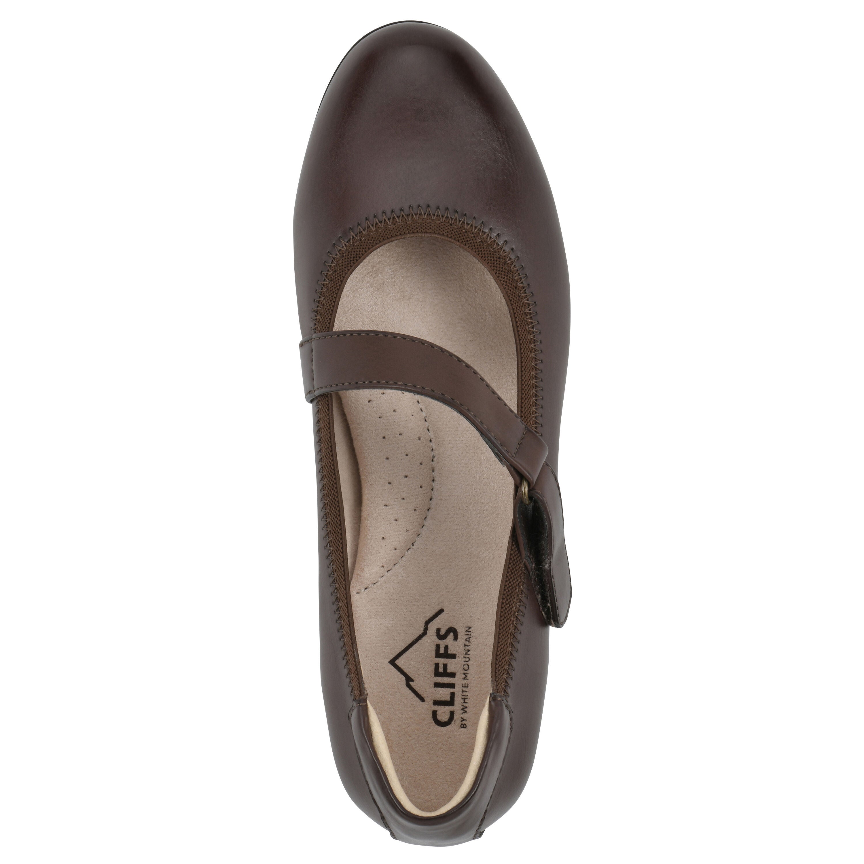 Carwen Mary Jane Flat, DARK BROWN SMOOTH, alternate image number 4