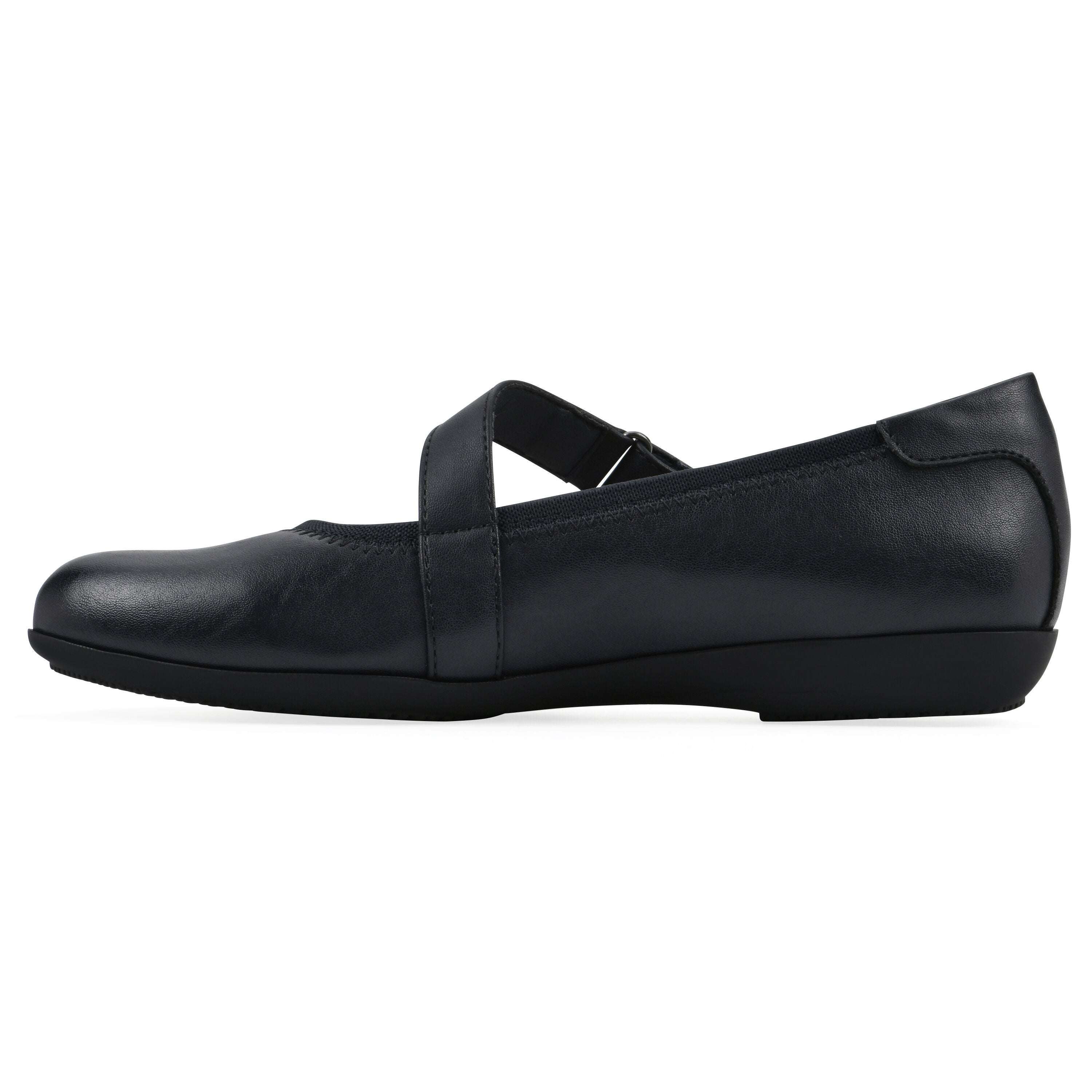 Carwen Mary Jane Flat, NAVY SMOOTH, alternate image number 3