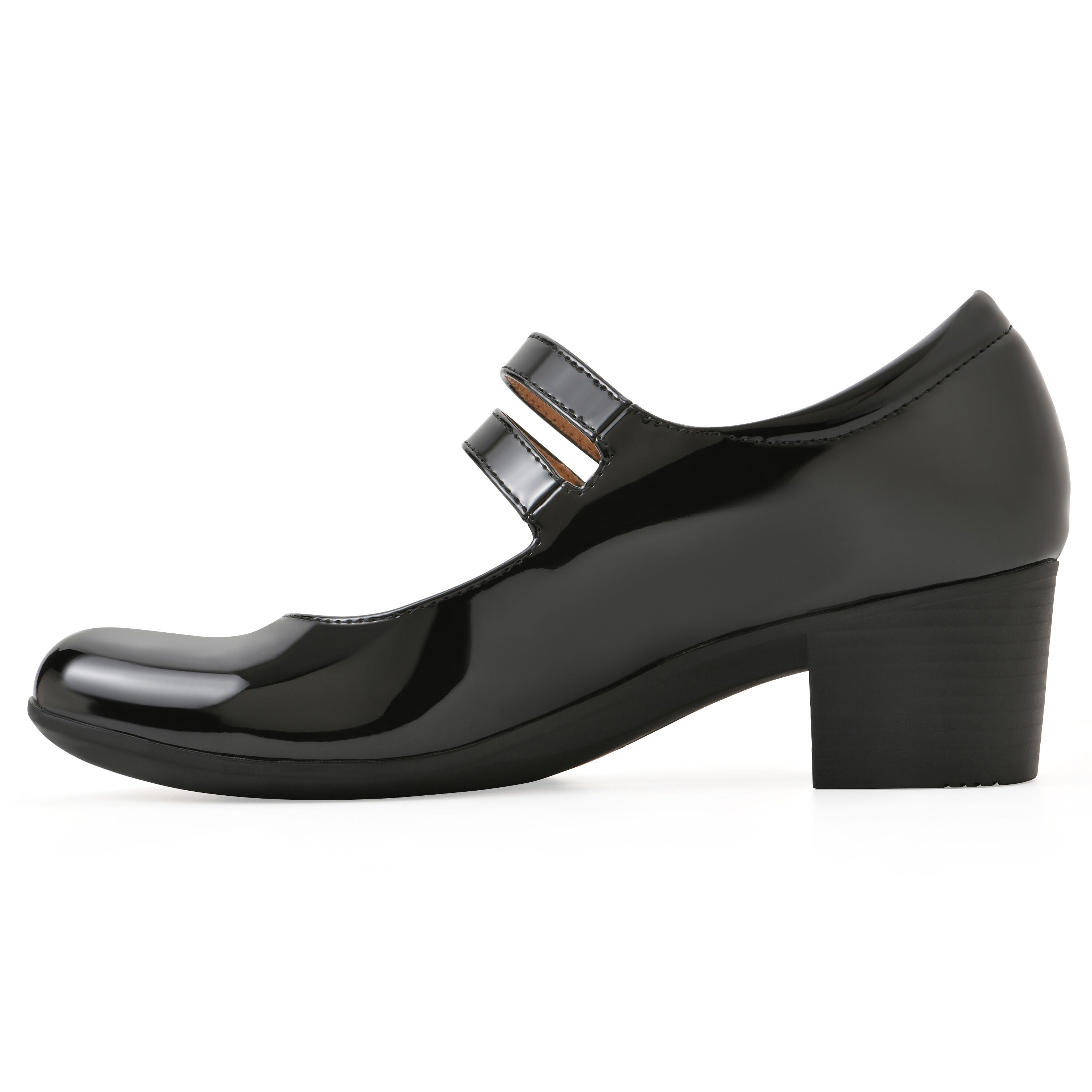 Tristin Block Heel Pump, BLACK, alternate image number 3