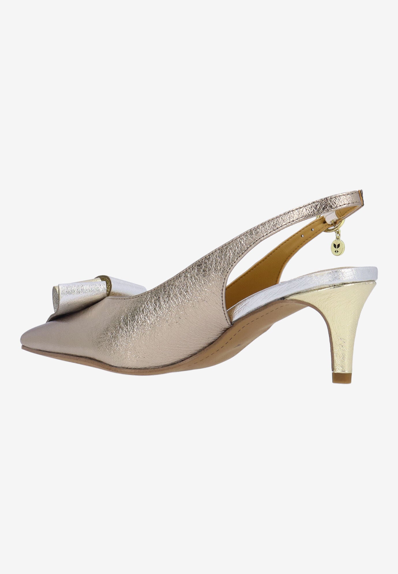 Delara Sling Back Pump, TAUPE GOLD SILVER, alternate image number 5