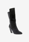 Chrome Wide Calf Boot, BLACK MICRO STRETCH, hi-res image number null