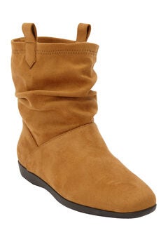Low Heel Suede Booties