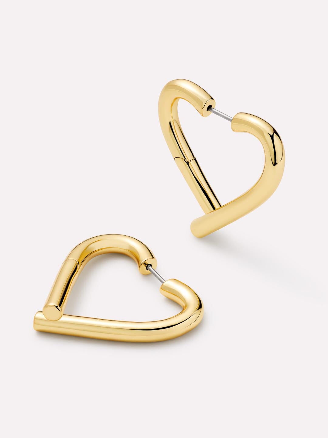 Keilan Large Heart Earrings, GOLD, hi-res image number 0