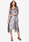 Metallic 2-Piece Jacket Dress, GUNMETAL METALLIC, hi-res image number null