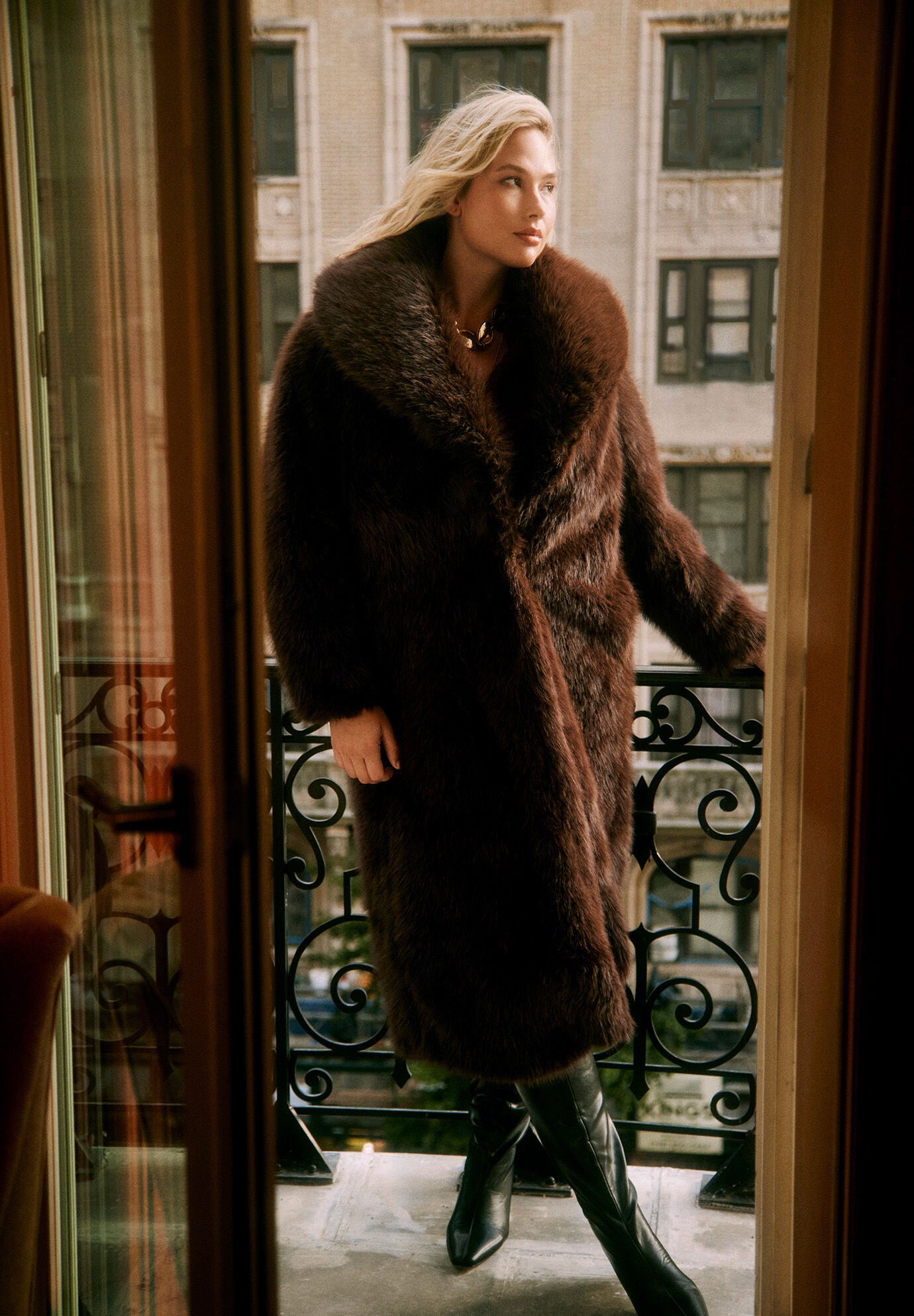 Shaggy Faux Fur Coat