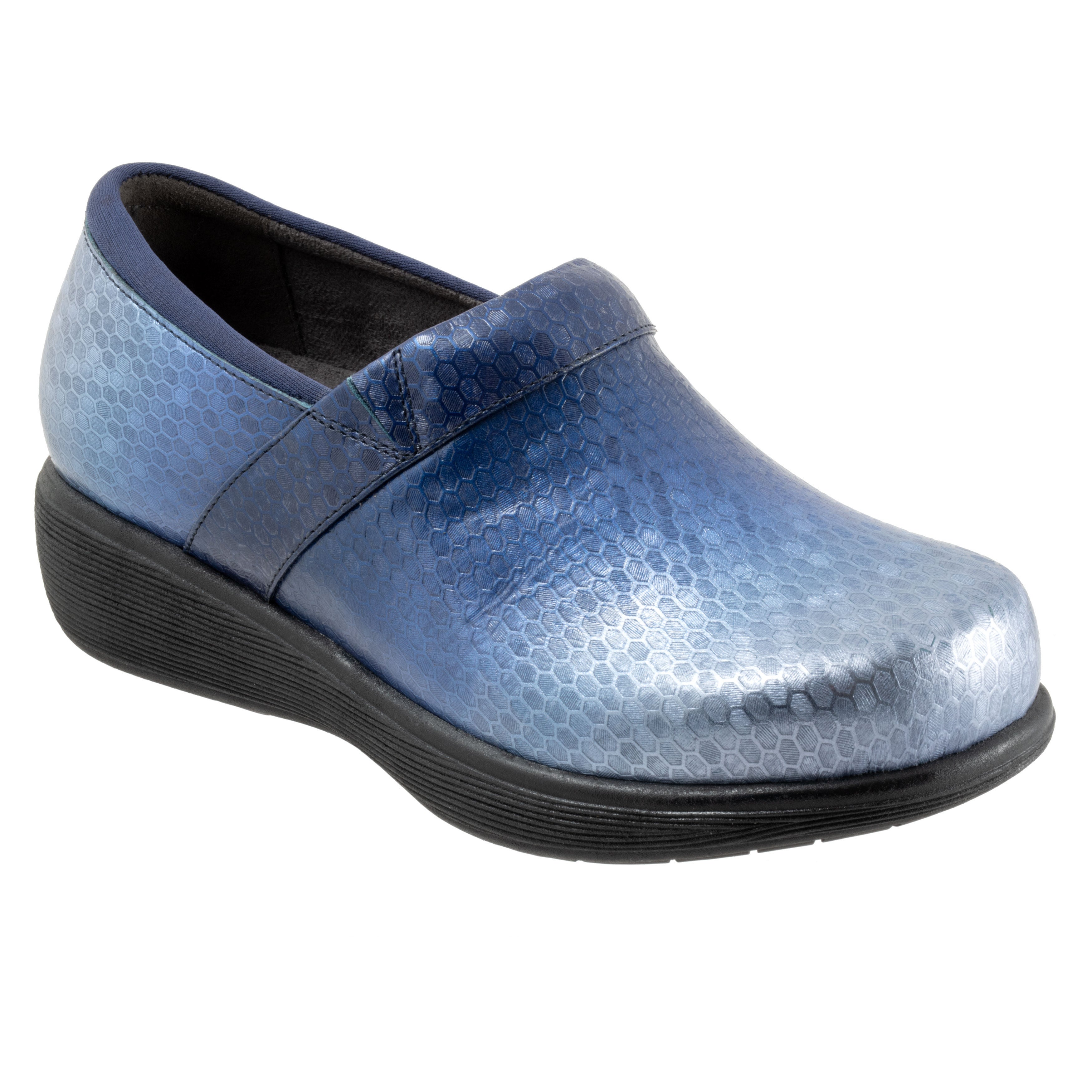 Meredith Sport Clog, BLUE EMBOSSED, hi-res image number 0