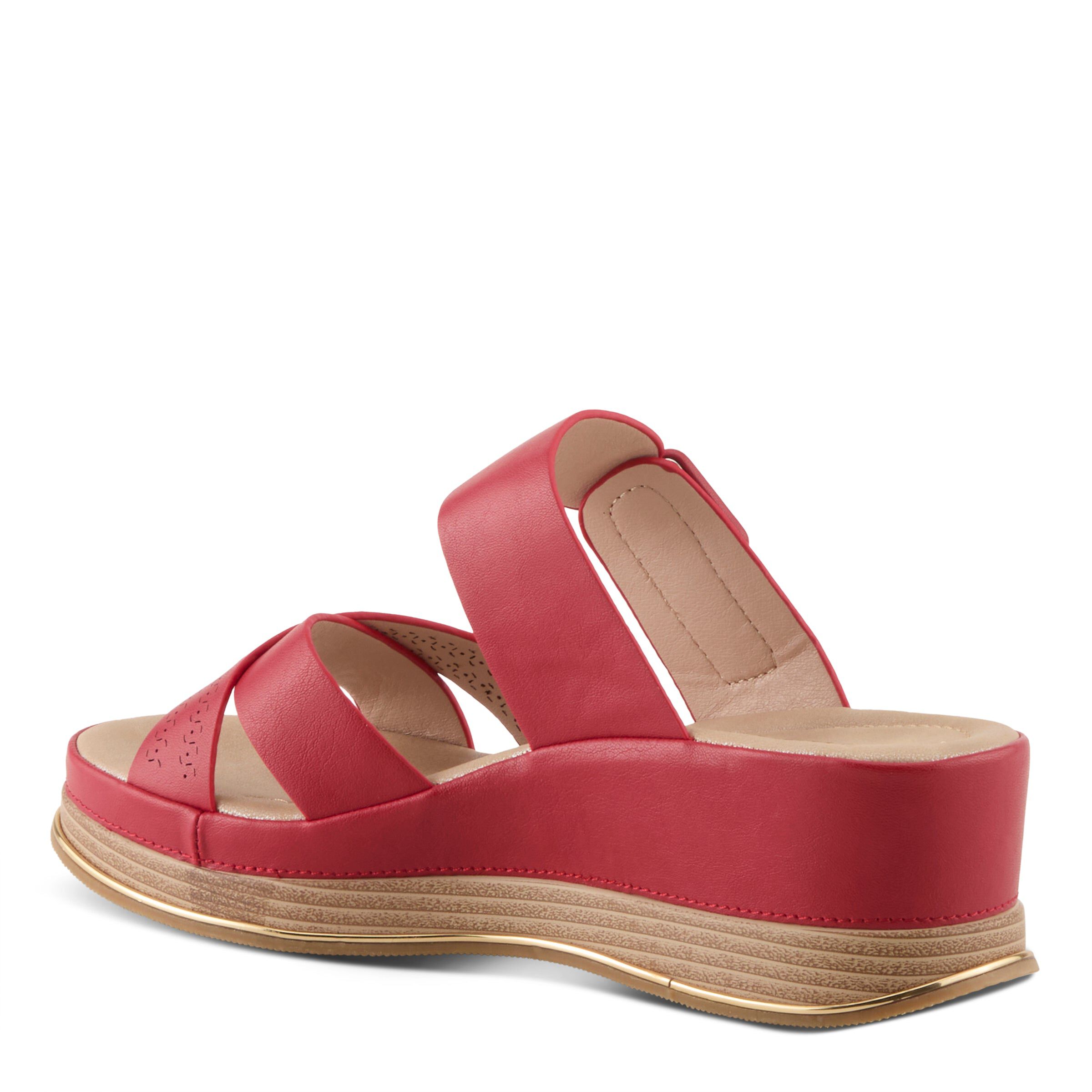 Cattaneo Wedge Sandal, RED, alternate image number 6