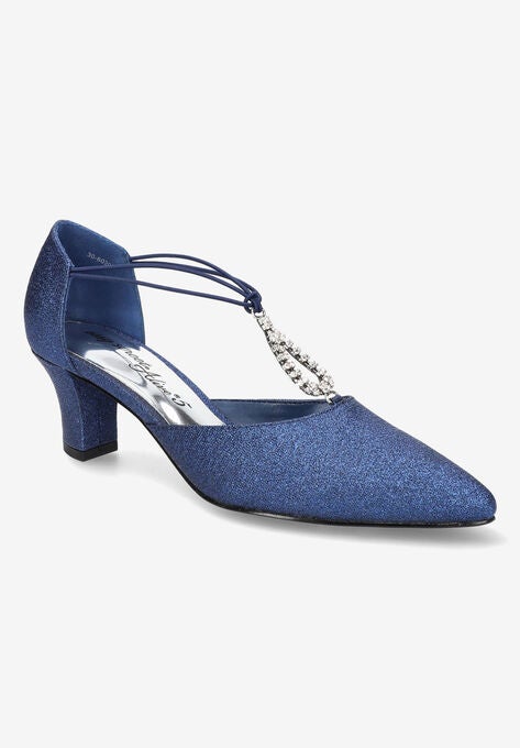 Moonlight Pumps by Easy Street®, NAVY GLITTER, hi-res image number null