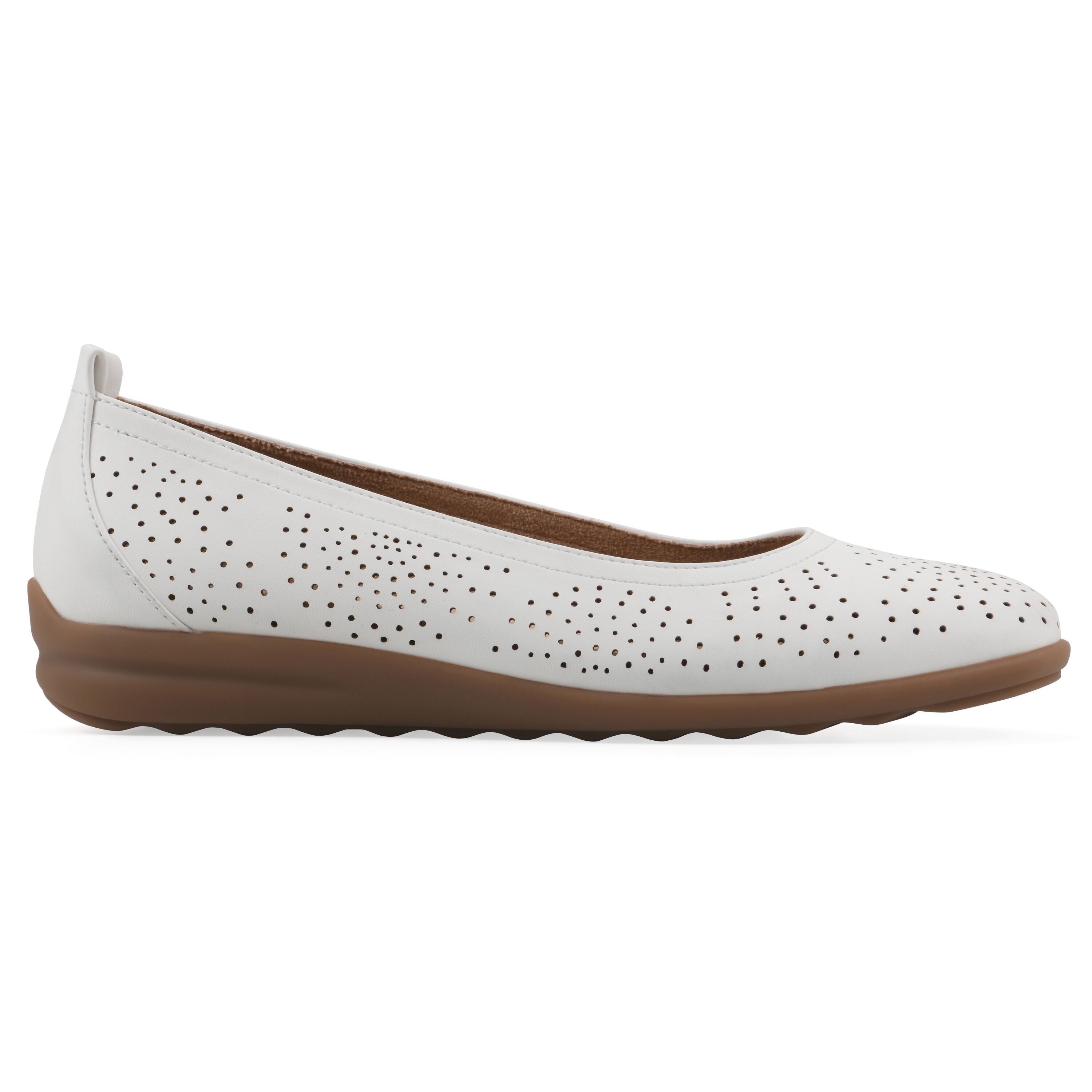 Cortney Ballet Flat, WHITE SMOOTH, alternate image number 2