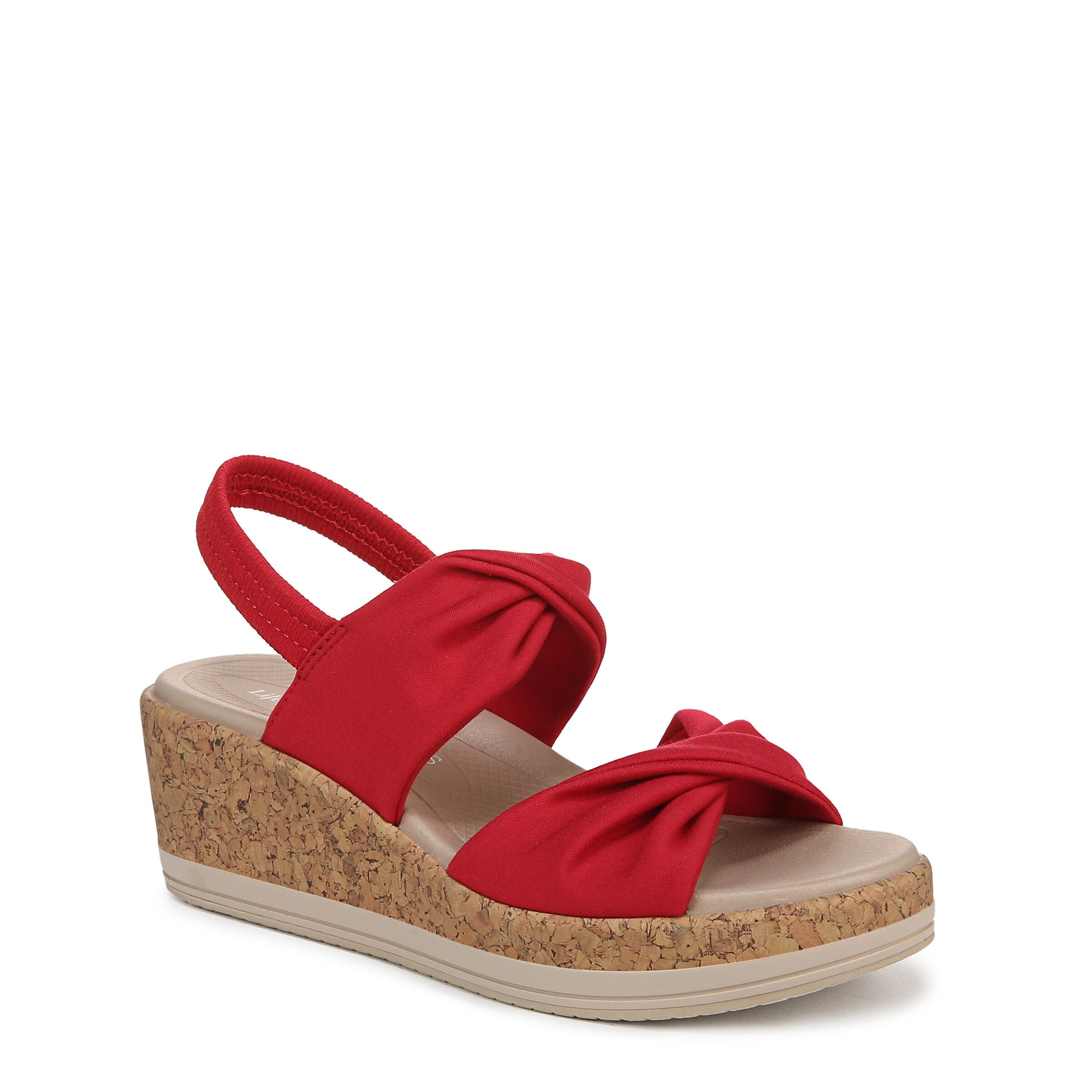 Riley Slingback Wedge Sandal, FIRE RED, hi-res image number 0
