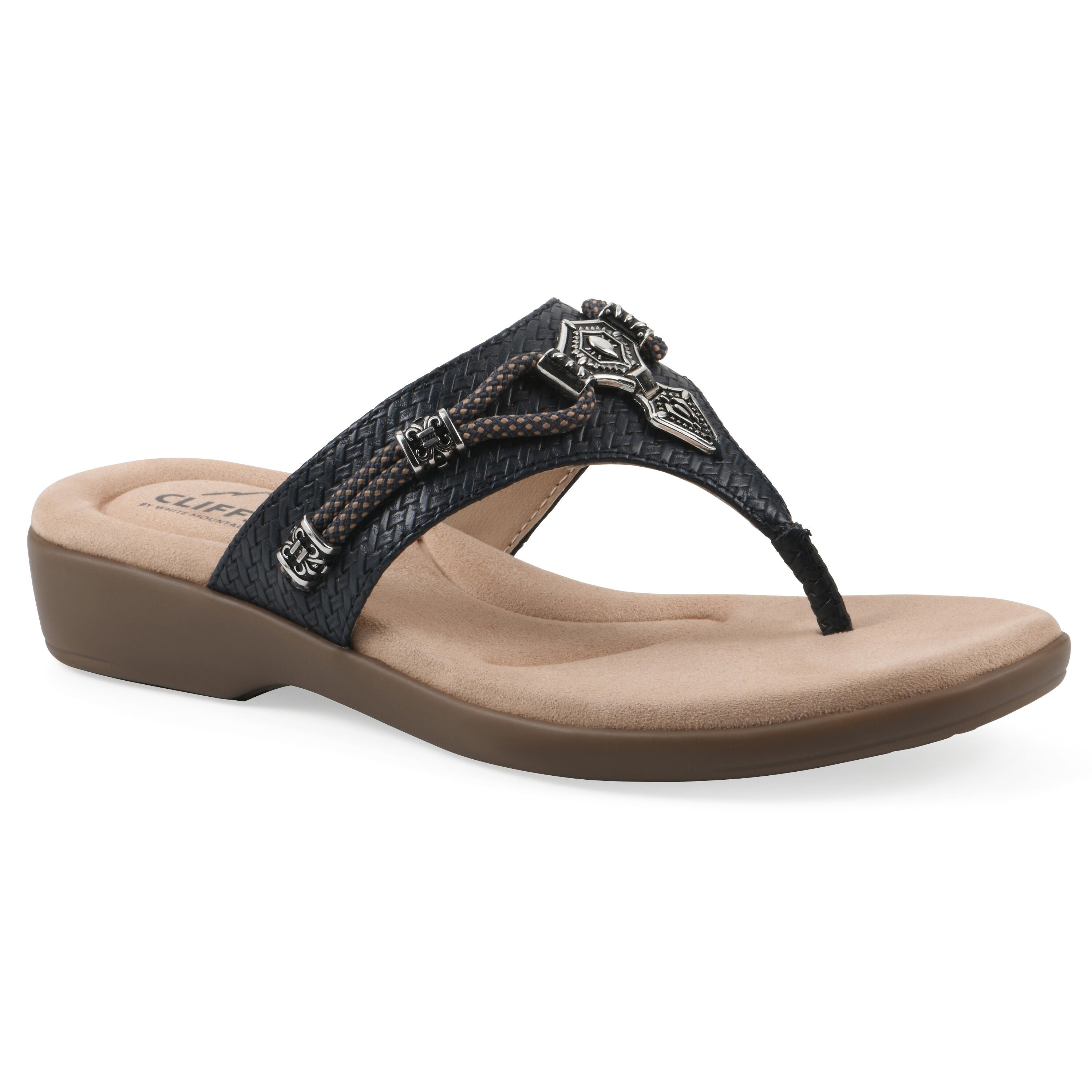 Bainah Thong Sandal, NAVY WOVEN, hi-res image number 0