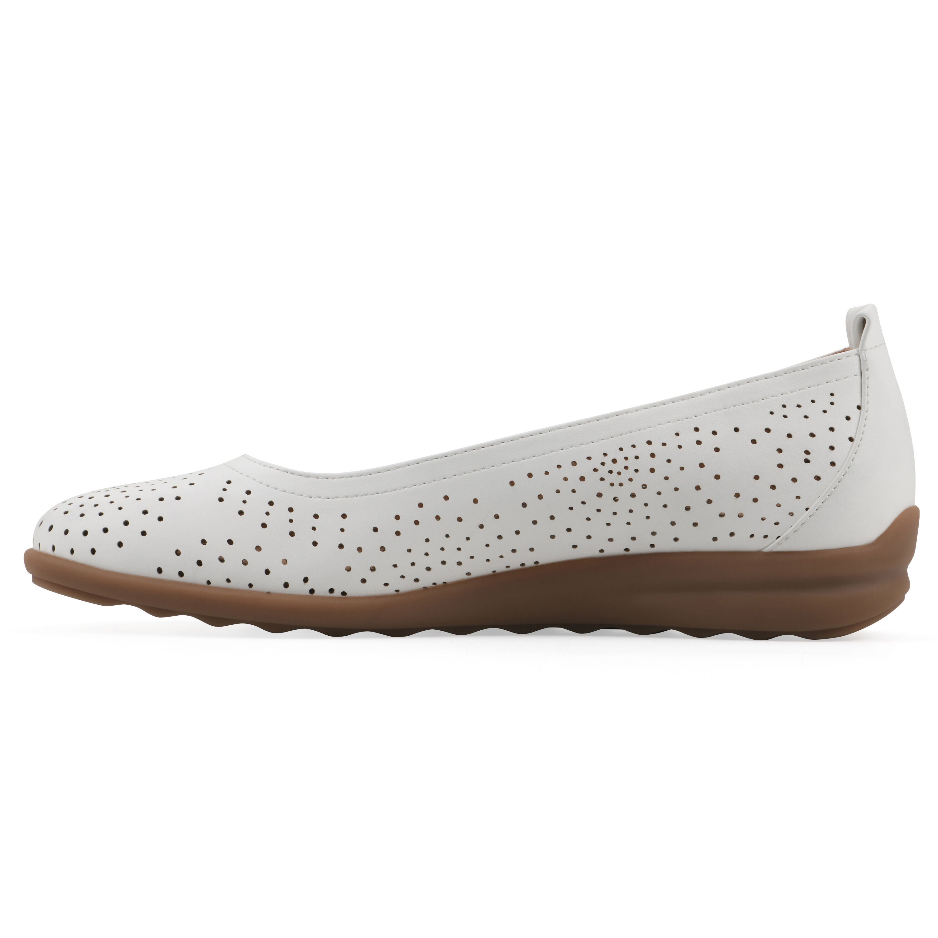 Cortney Ballet Flat, WHITE SMOOTH, alternate image number 3