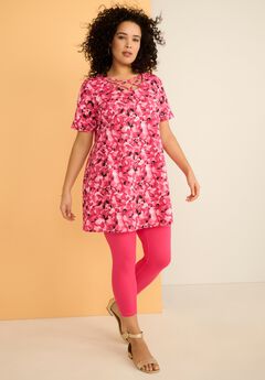Plus Size Pink Tunic Tops
