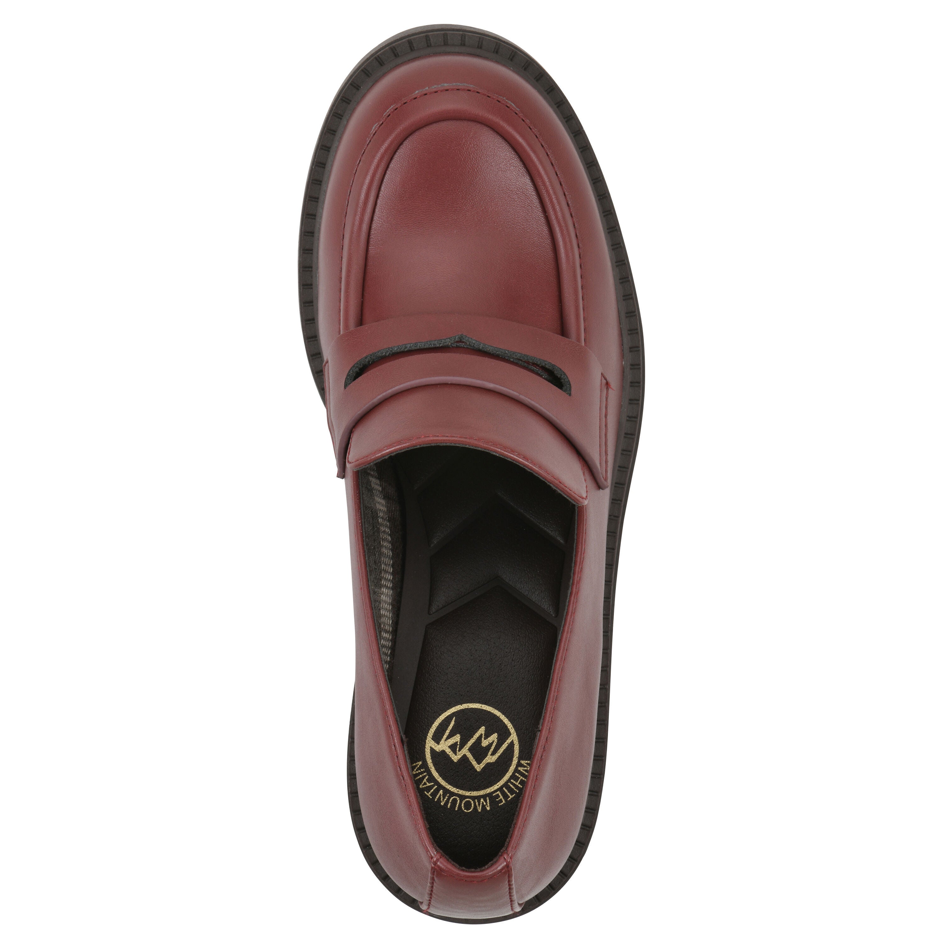 Brigetty Heeled Penny Loafer, BURGUNDY SMOOTH, alternate image number 4
