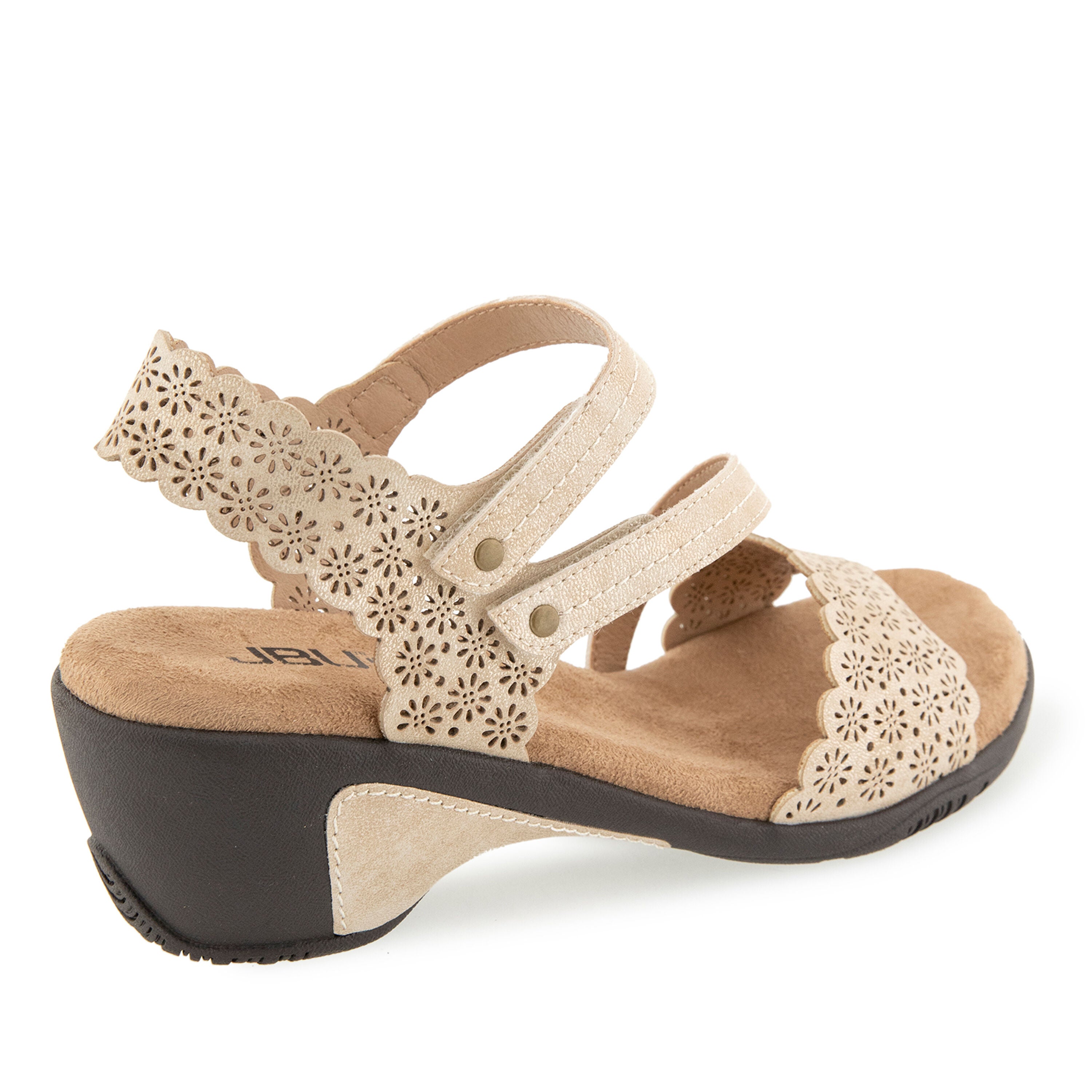 Gracie Hook and Loop Wedge Sandal, CREAM SHIMMER, on-hover image number 1