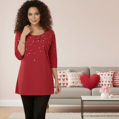 Three Quarter Sleeve Embellished Tunic