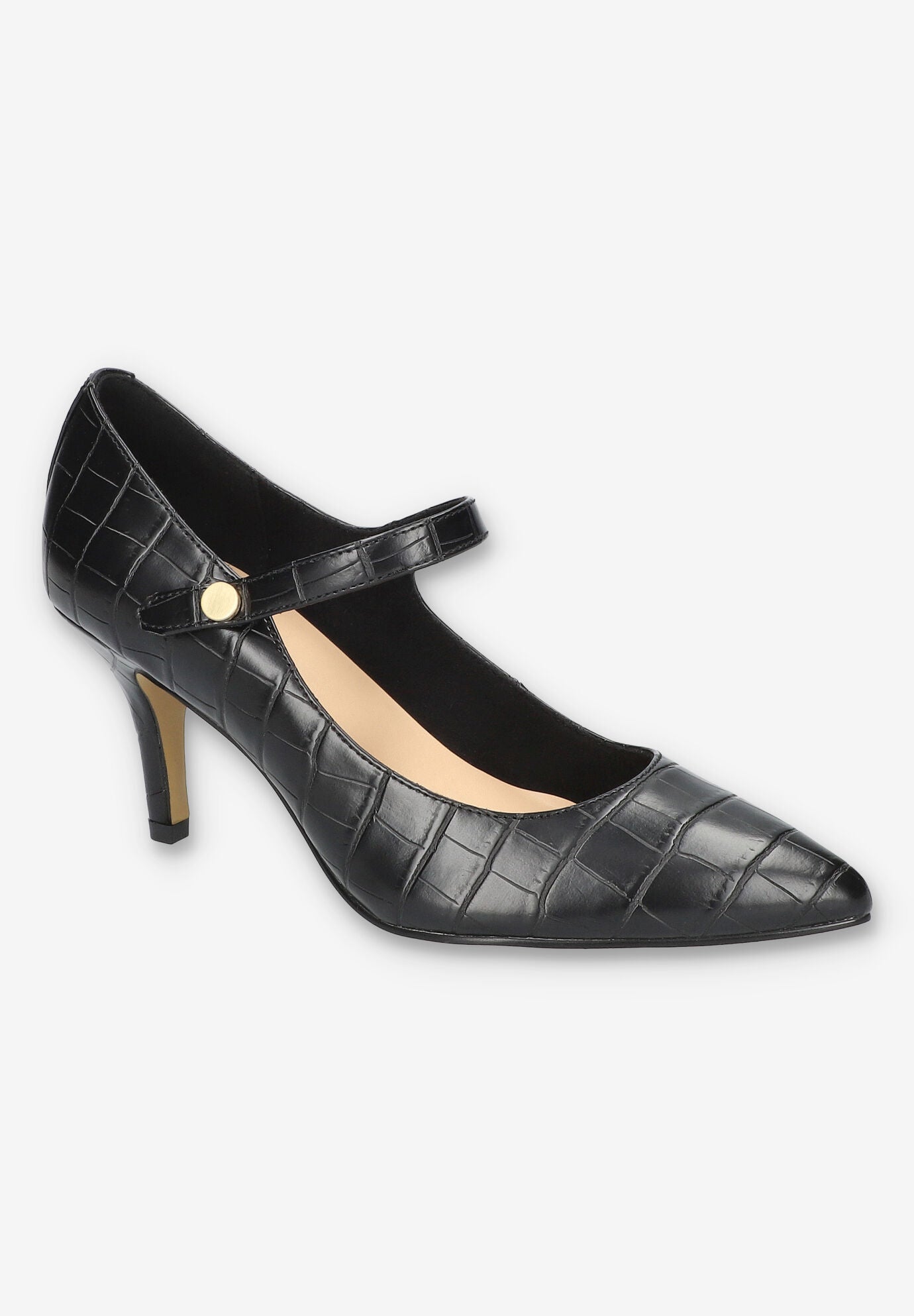 Lainey Mary Jane Pump, BLACK CROCO, hi-res image number 0