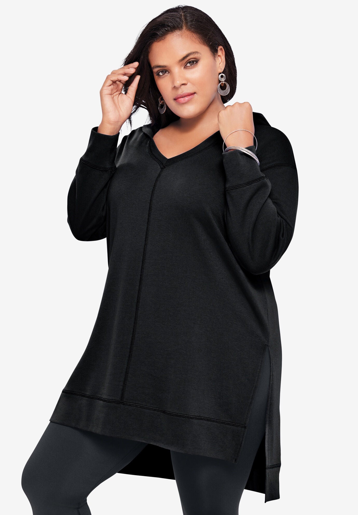 Tunic hoodie plus sale size