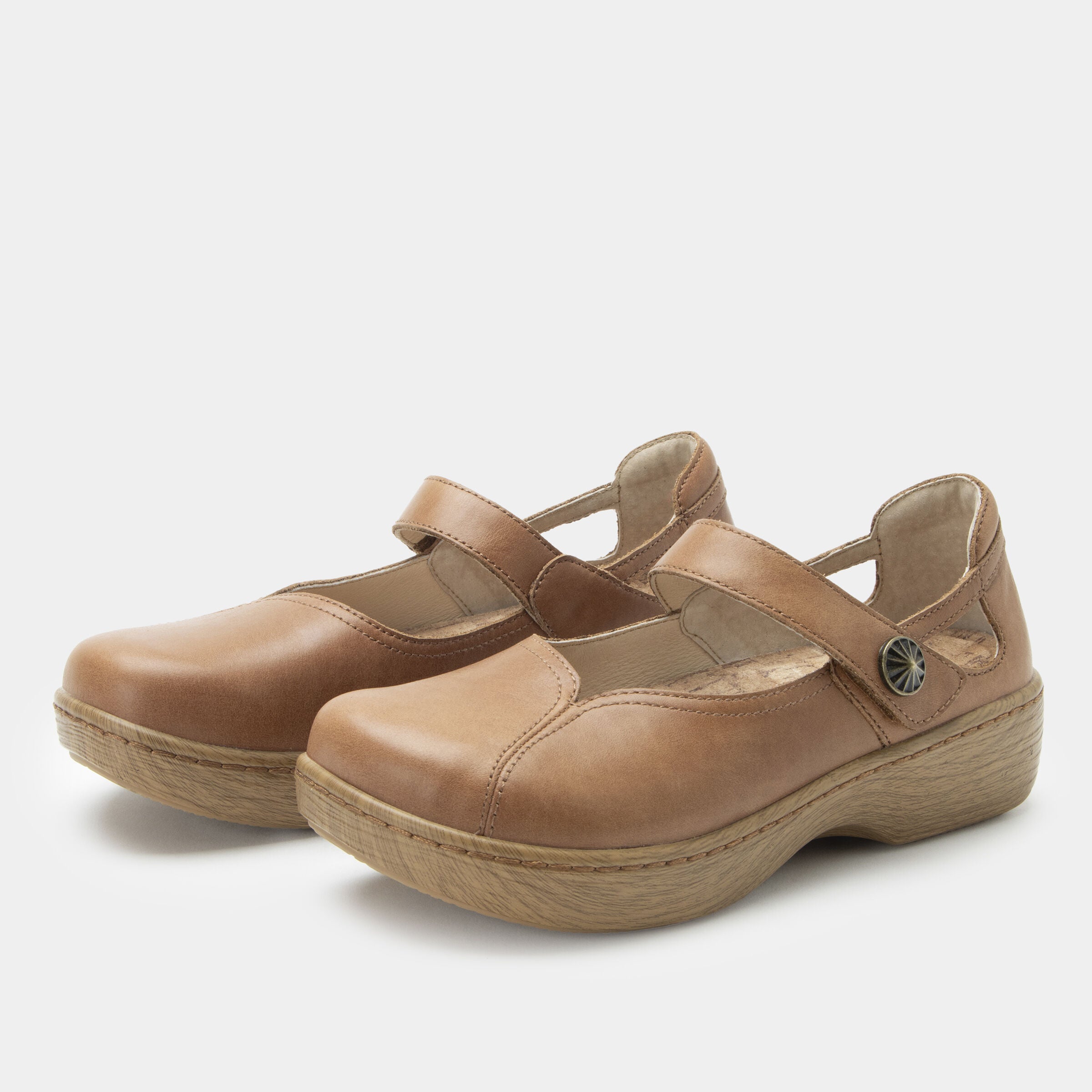 Onika Wood Grain Mary Jane Shoe, BROWN, hi-res image number 0