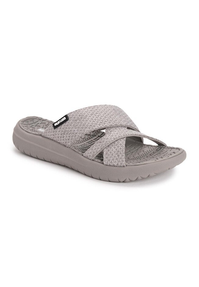 Women'S Sassy Cross-Over Slide Sandal, GREY, hi-res image number null